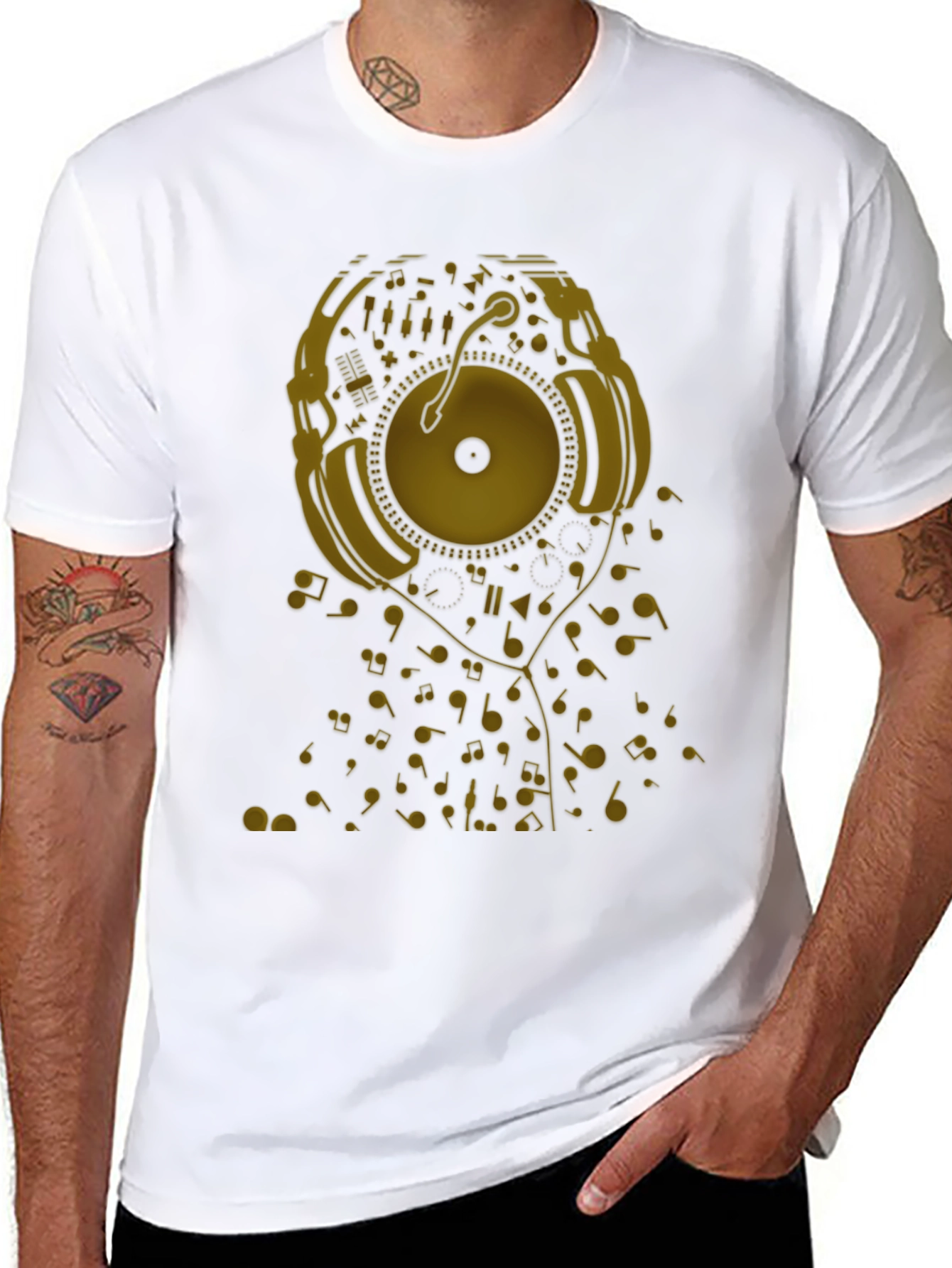 Musical Headphones Graphic T-Shirt