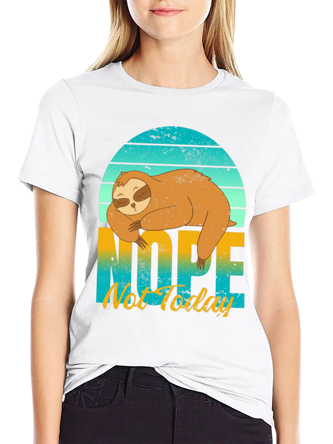 Sloth Nope Not Today Graphic Tee