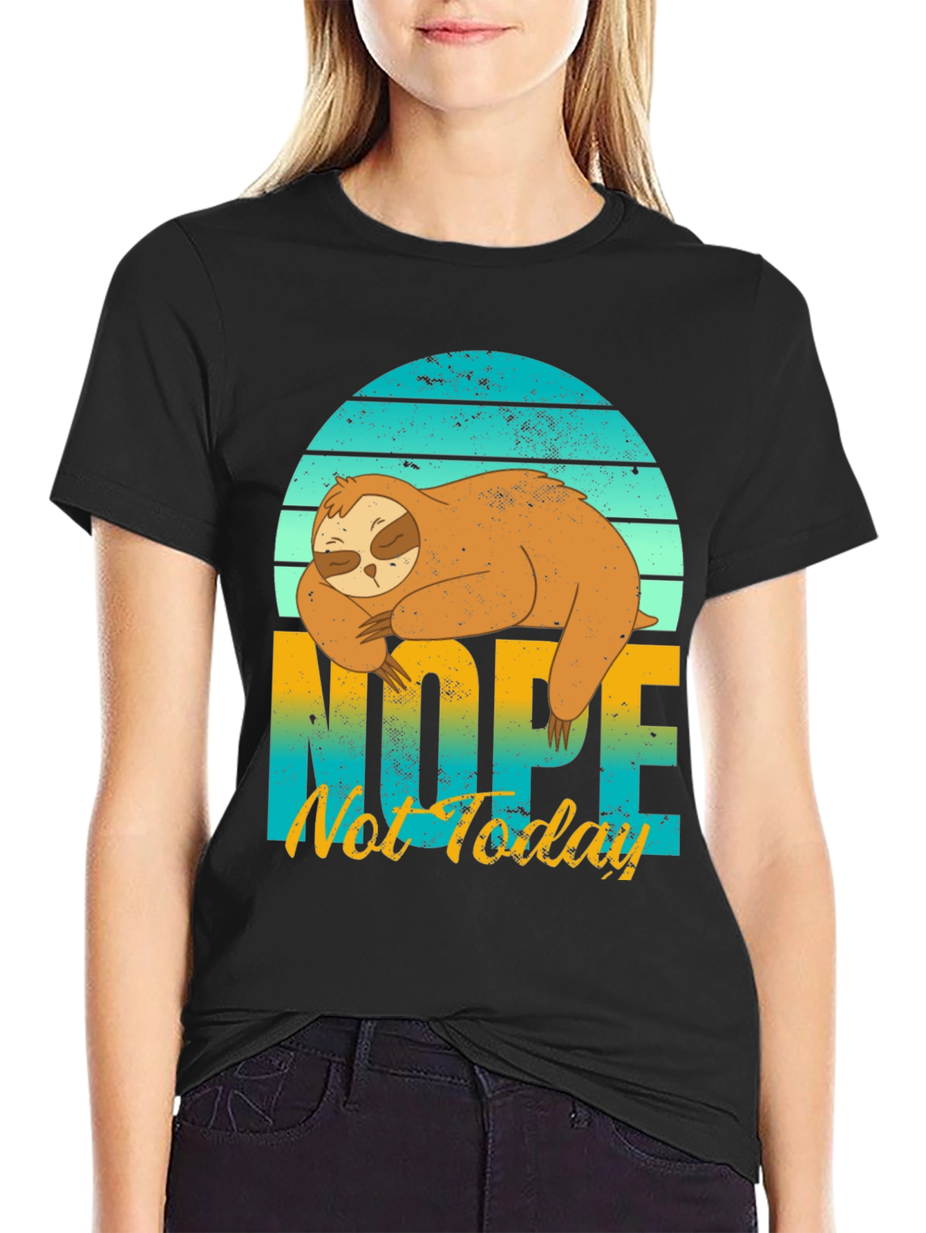 Sloth Nope Not Today Graphic Tee