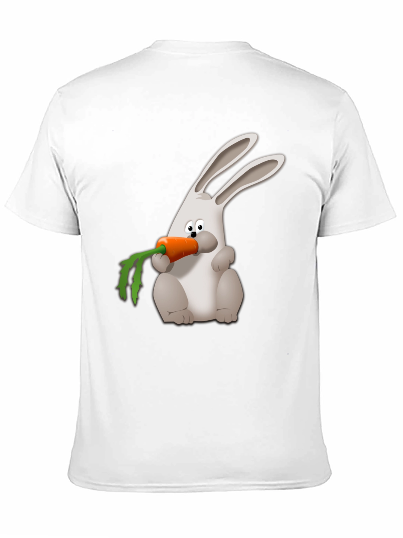 Rabbit Carrot Graphic Tee - Black Cotton Shirt