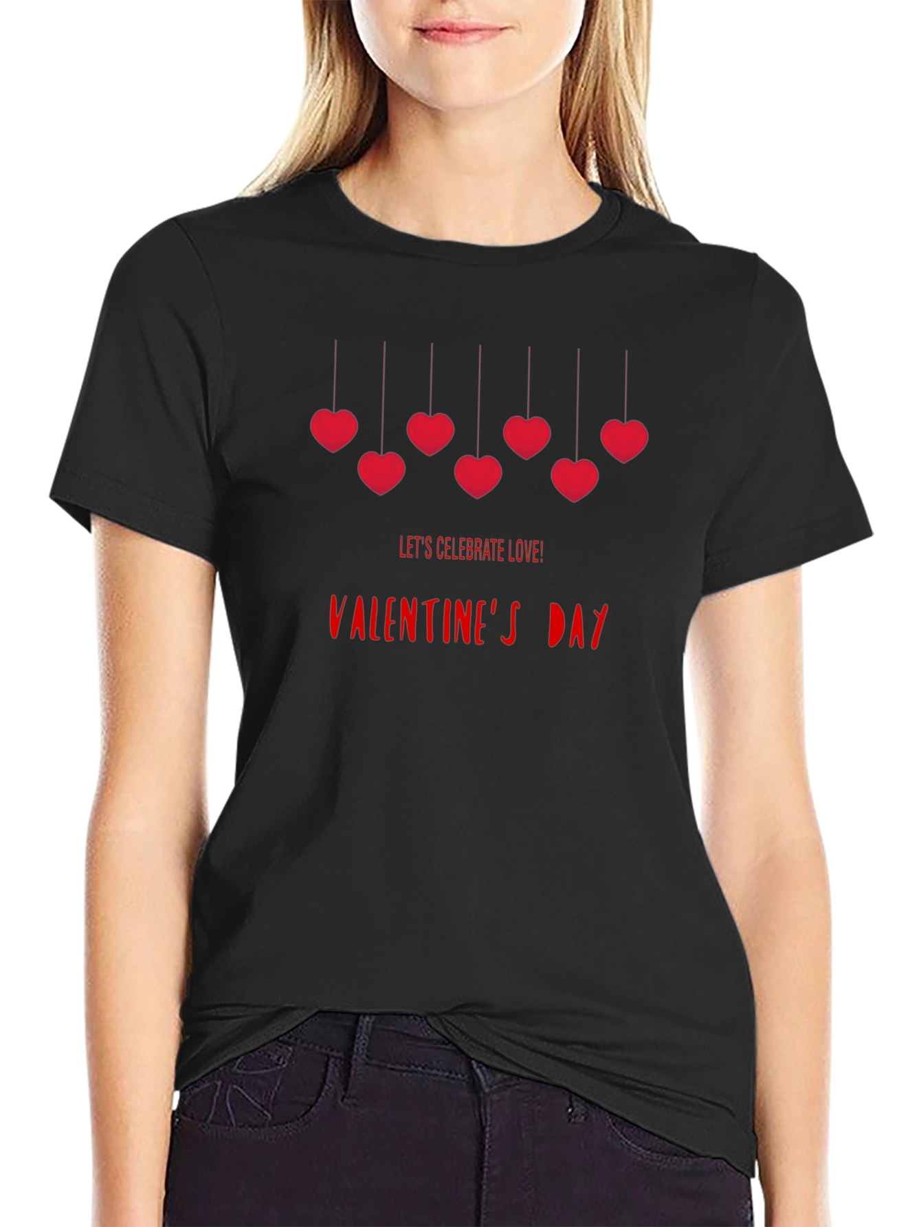 Valentines Day Love T-Shirt - Black