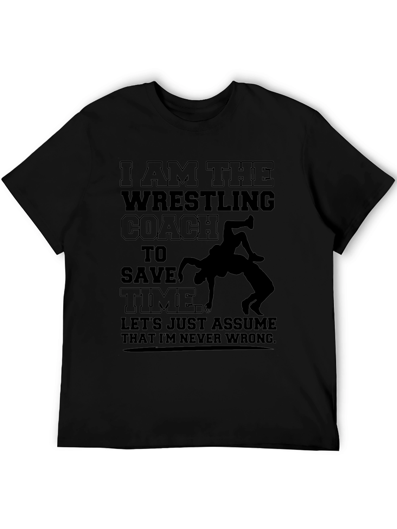 Wrestling Coach Novelty Graphic T-Shirt