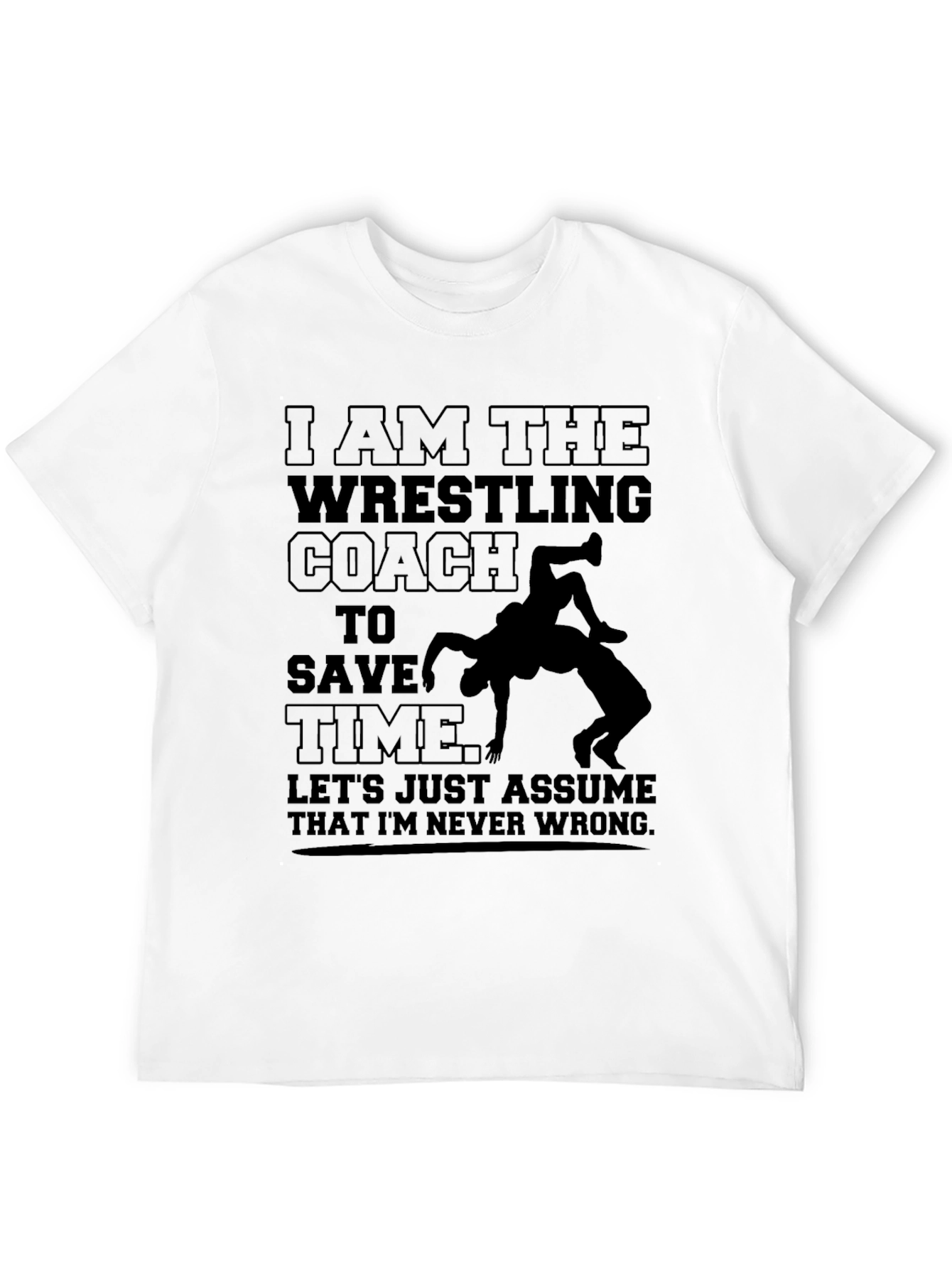 Wrestling Coach Novelty Graphic T-Shirt