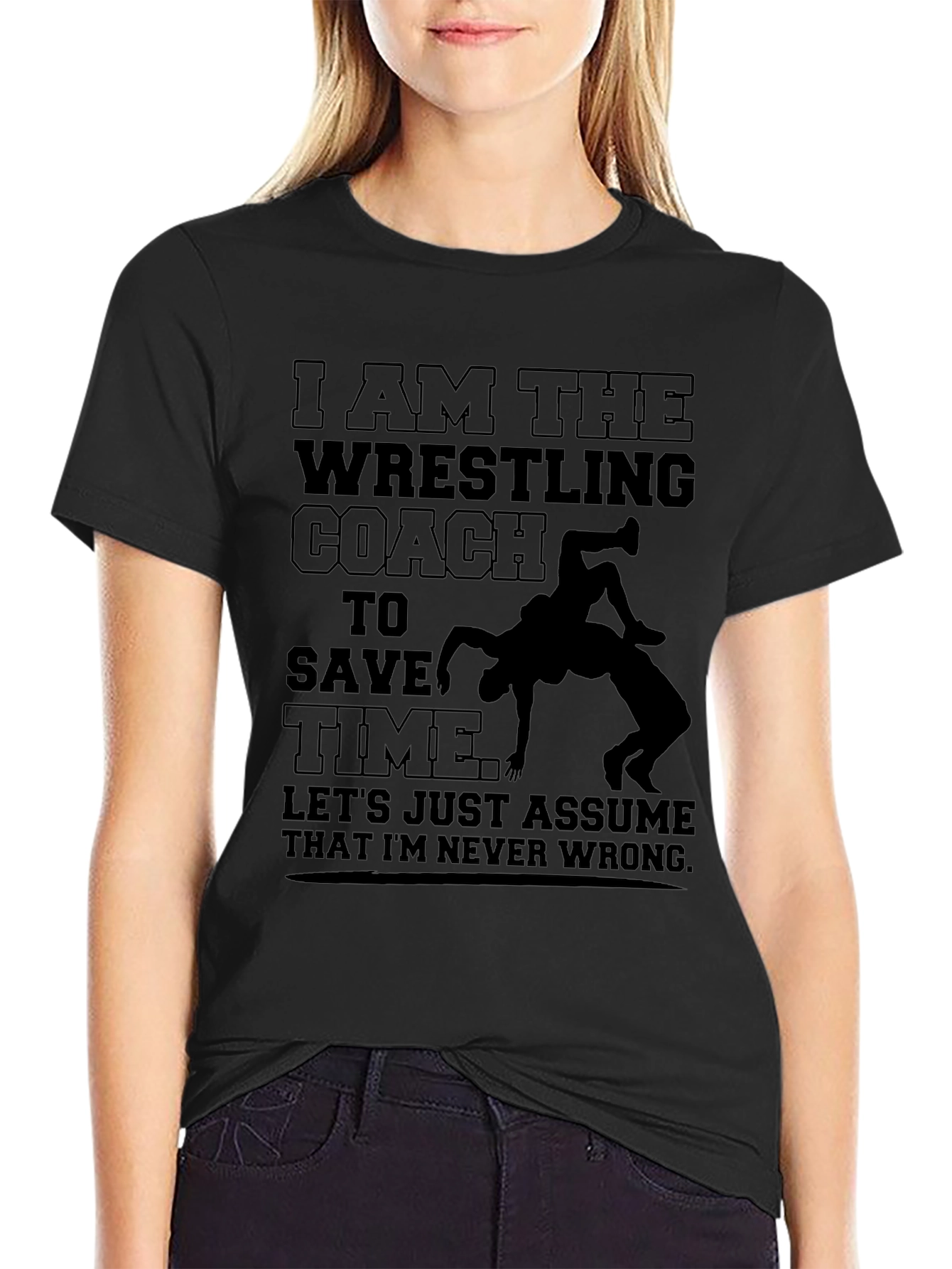 Wrestling Coach Novelty Graphic T-Shirt