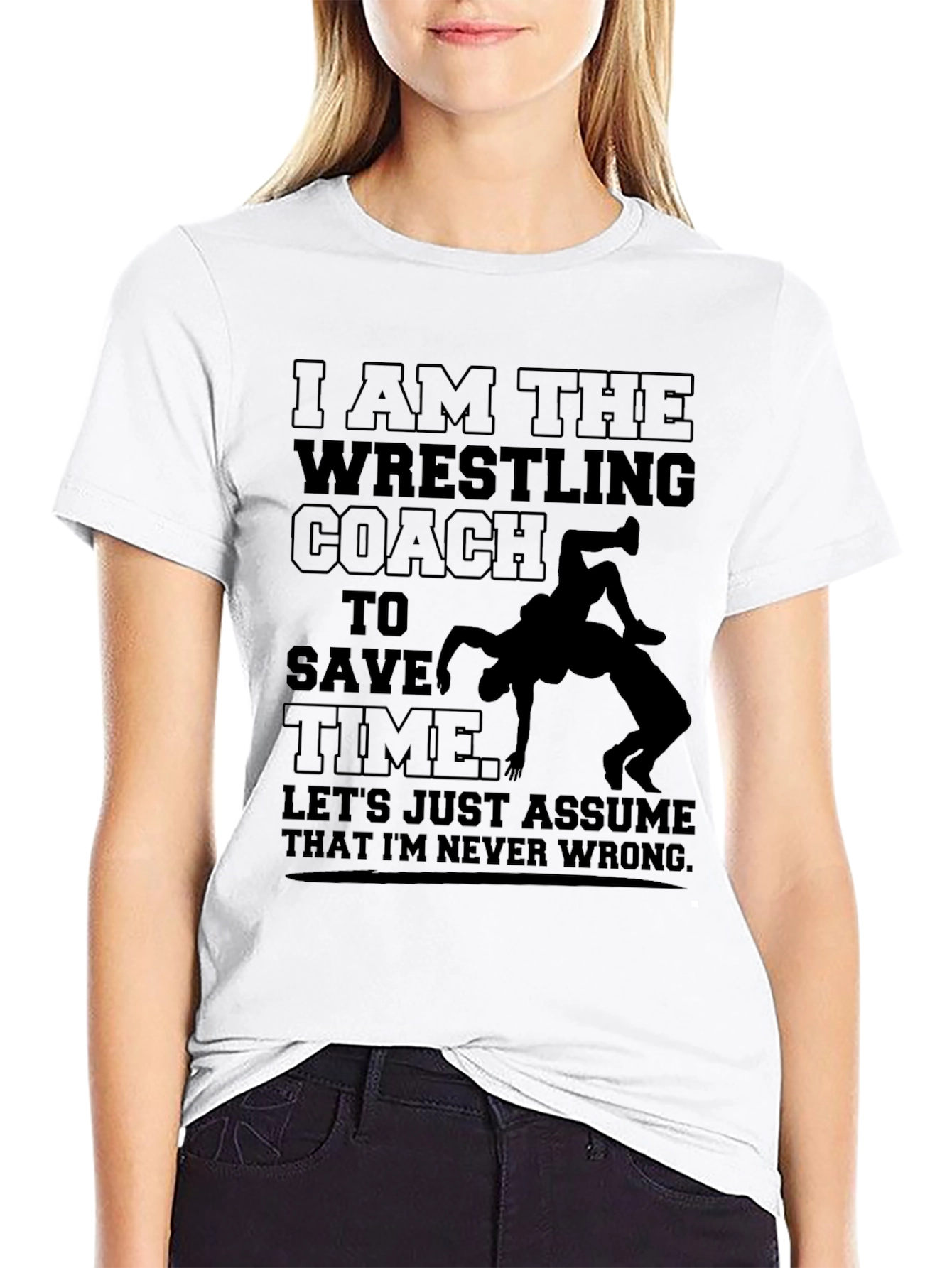 Wrestling Coach Novelty Graphic T-Shirt