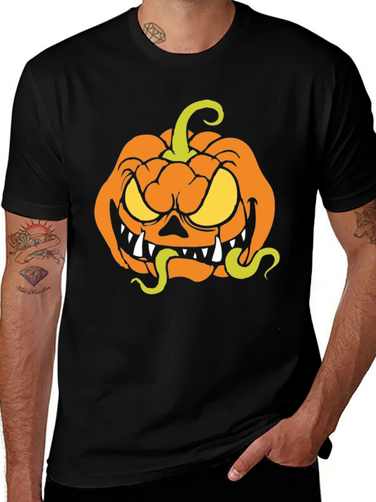 Halloween Pumpkin T-Shirt - Spooky Cartoon Design