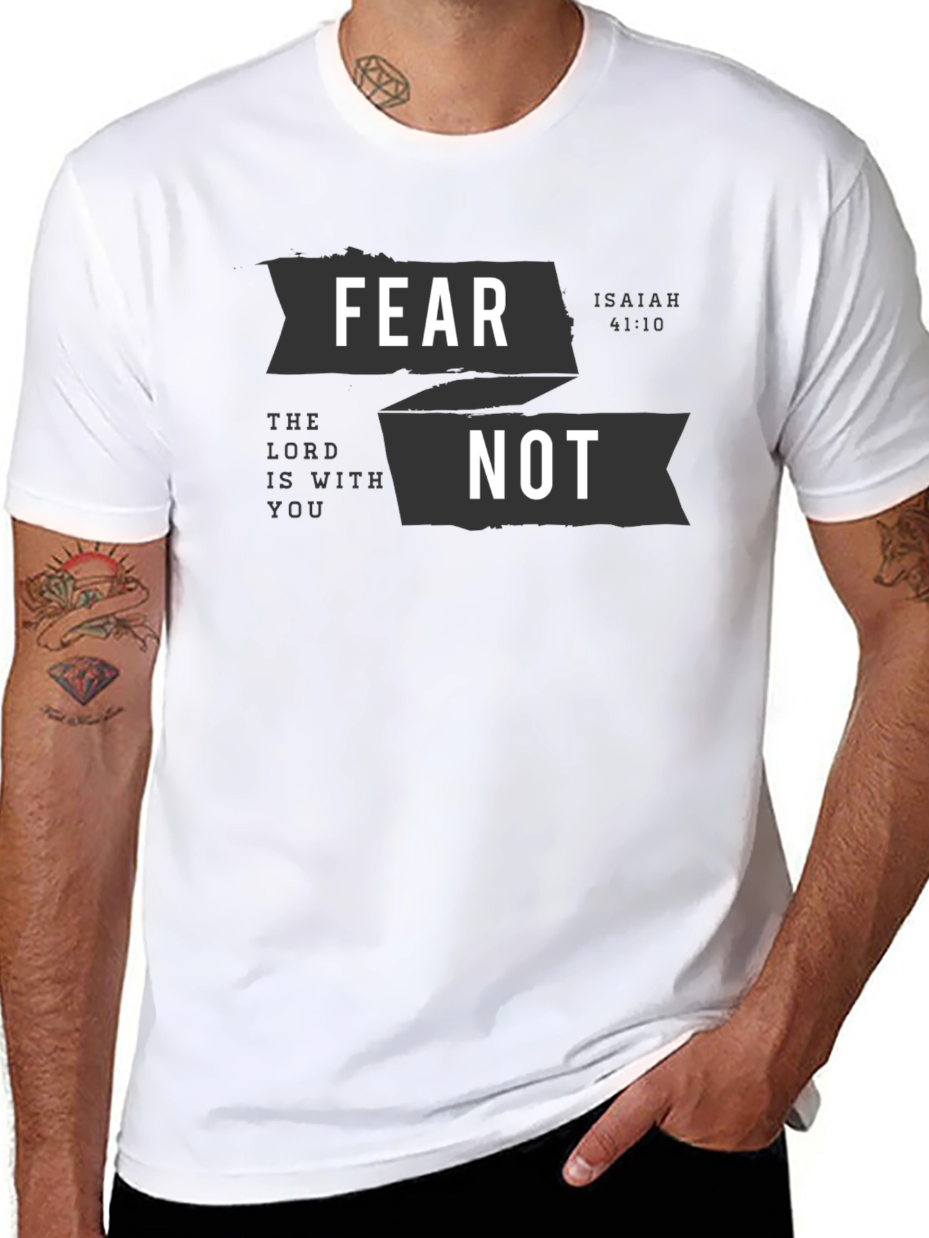 Fear Not T-Shirt Isaiah 41:10 Religious Graphic Tee