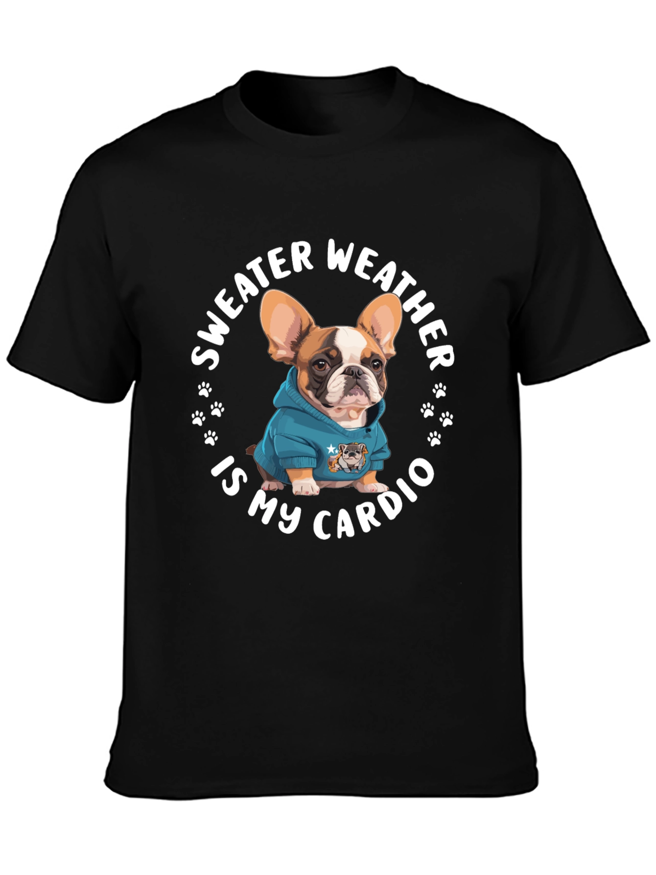 Sweater Weather French Bulldog Graphic Tee