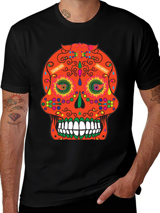 Day of the Dead Sugar Skull T-Shirt - Black