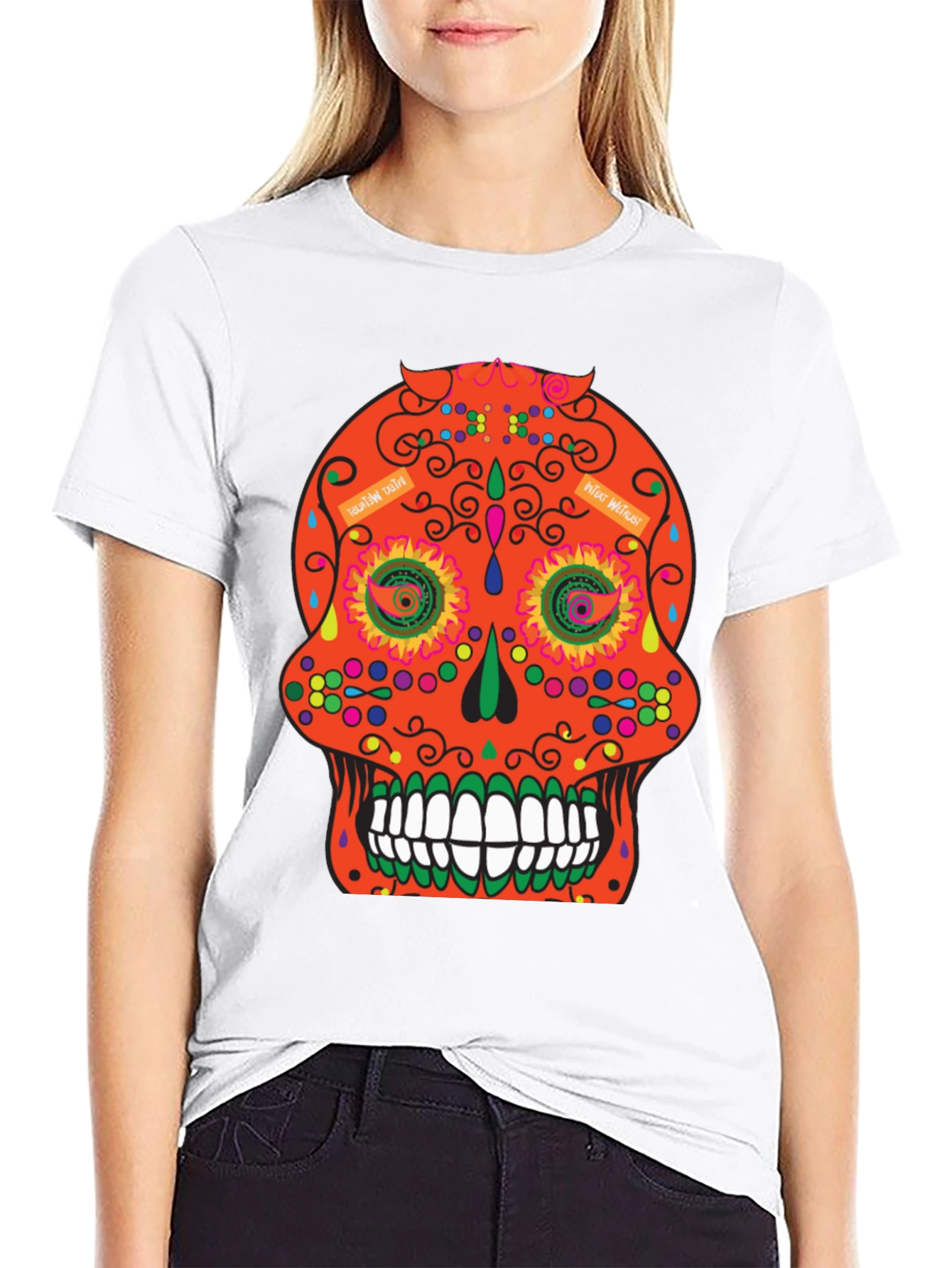 Day of the Dead Sugar Skull T-Shirt - Black