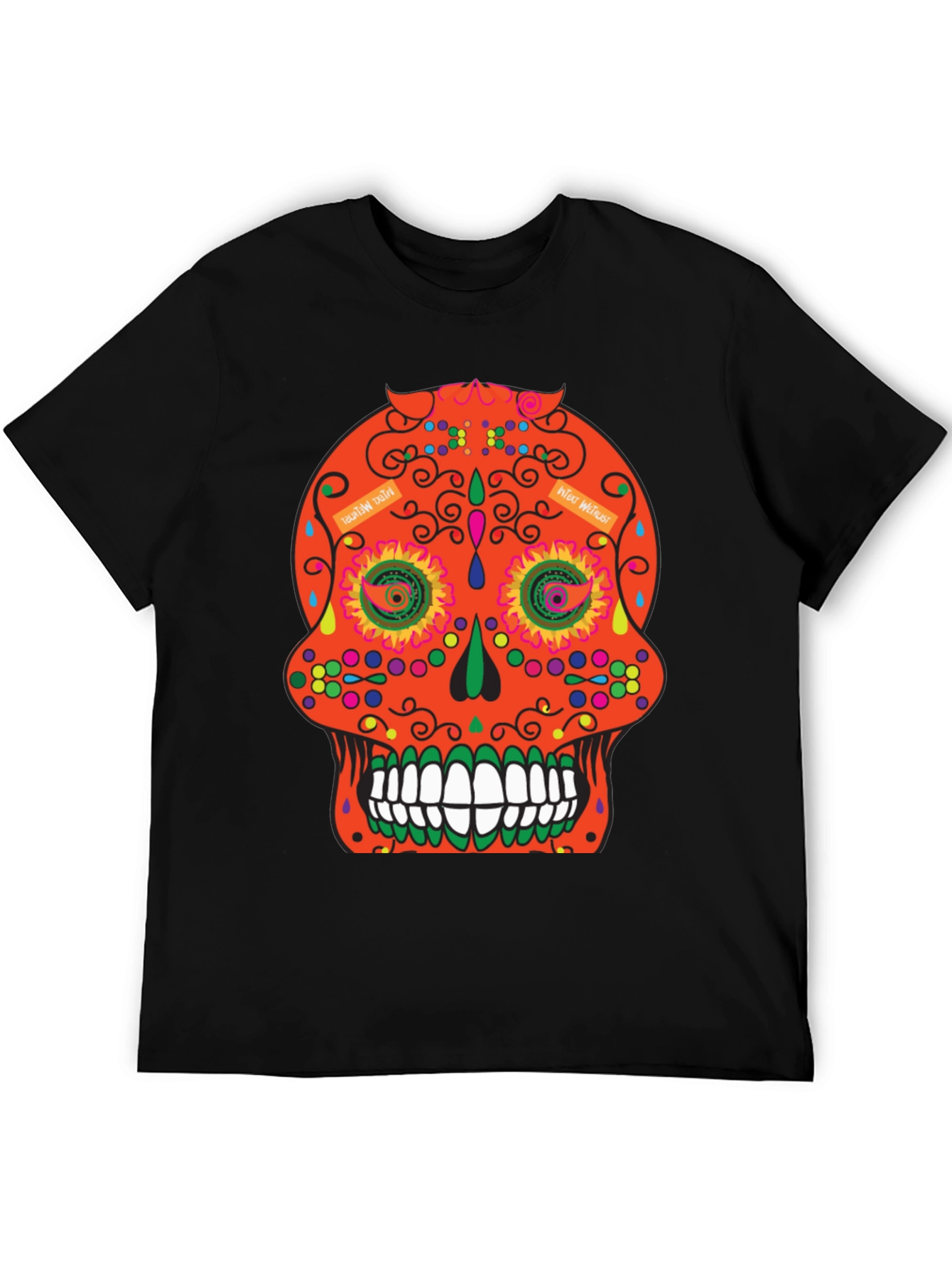 Day of the Dead Sugar Skull T-Shirt - Black