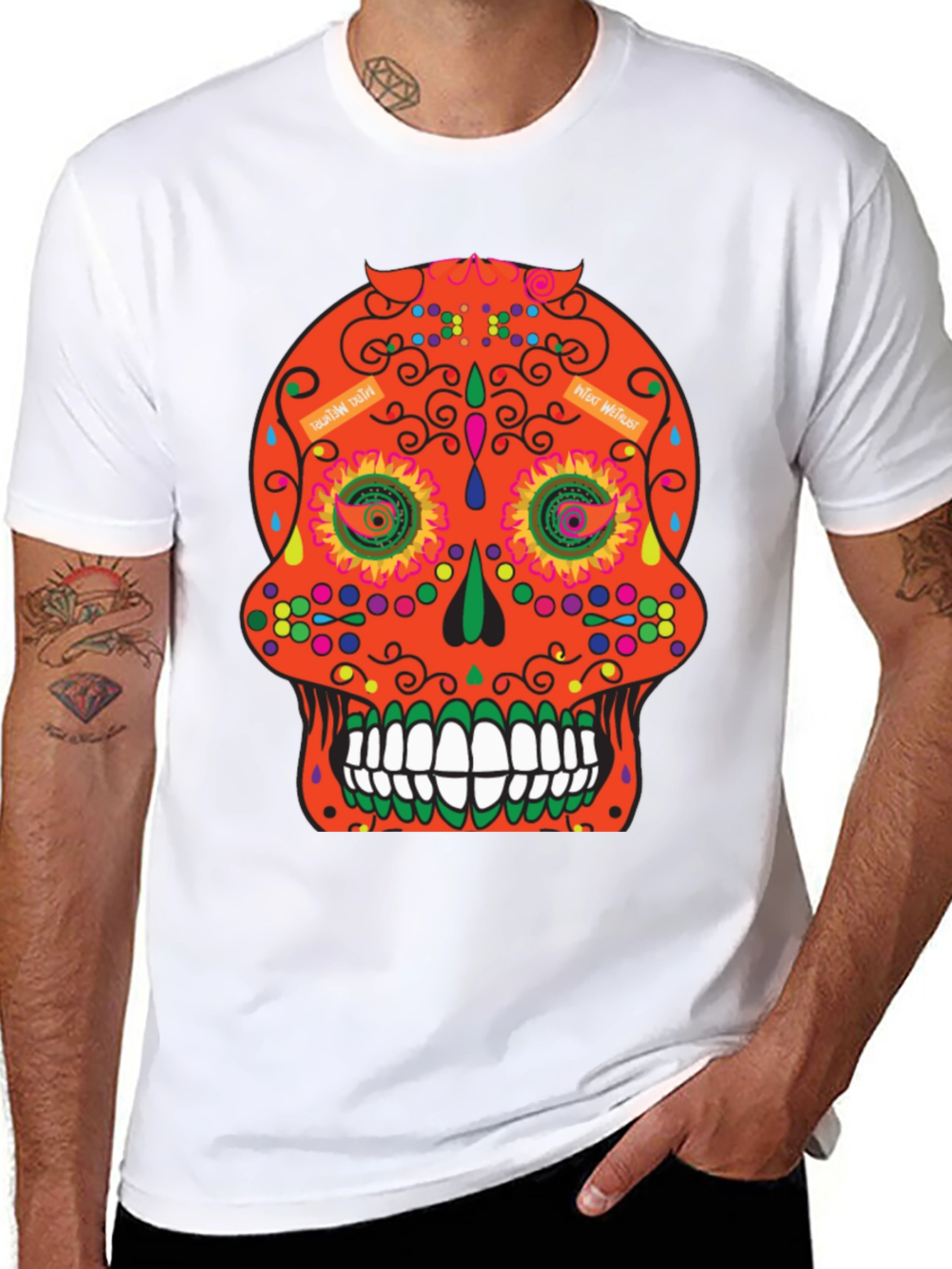 Day of the Dead Sugar Skull T-Shirt - Black