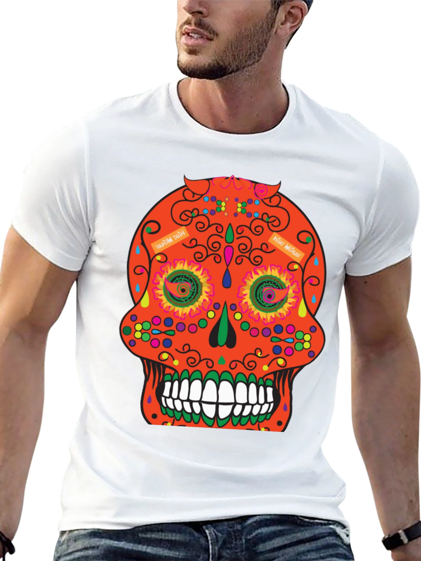 Day of the Dead Sugar Skull T-Shirt - Black
