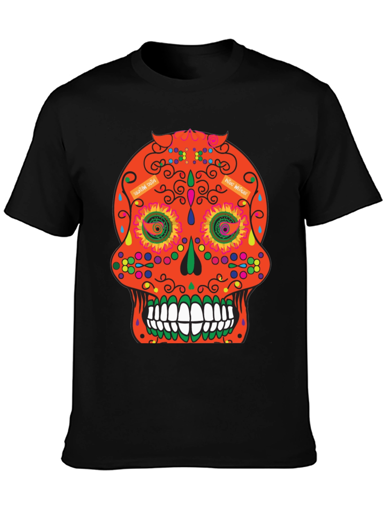 Day of the Dead Sugar Skull T-Shirt - Black