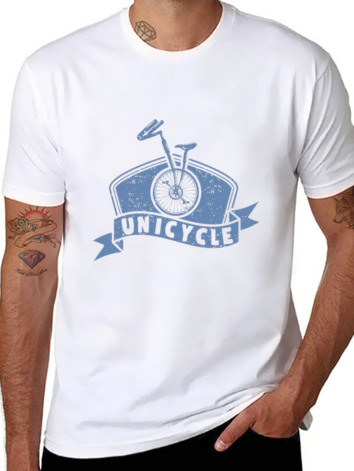 Unicycle Graphic Tee - Cool Retro Style