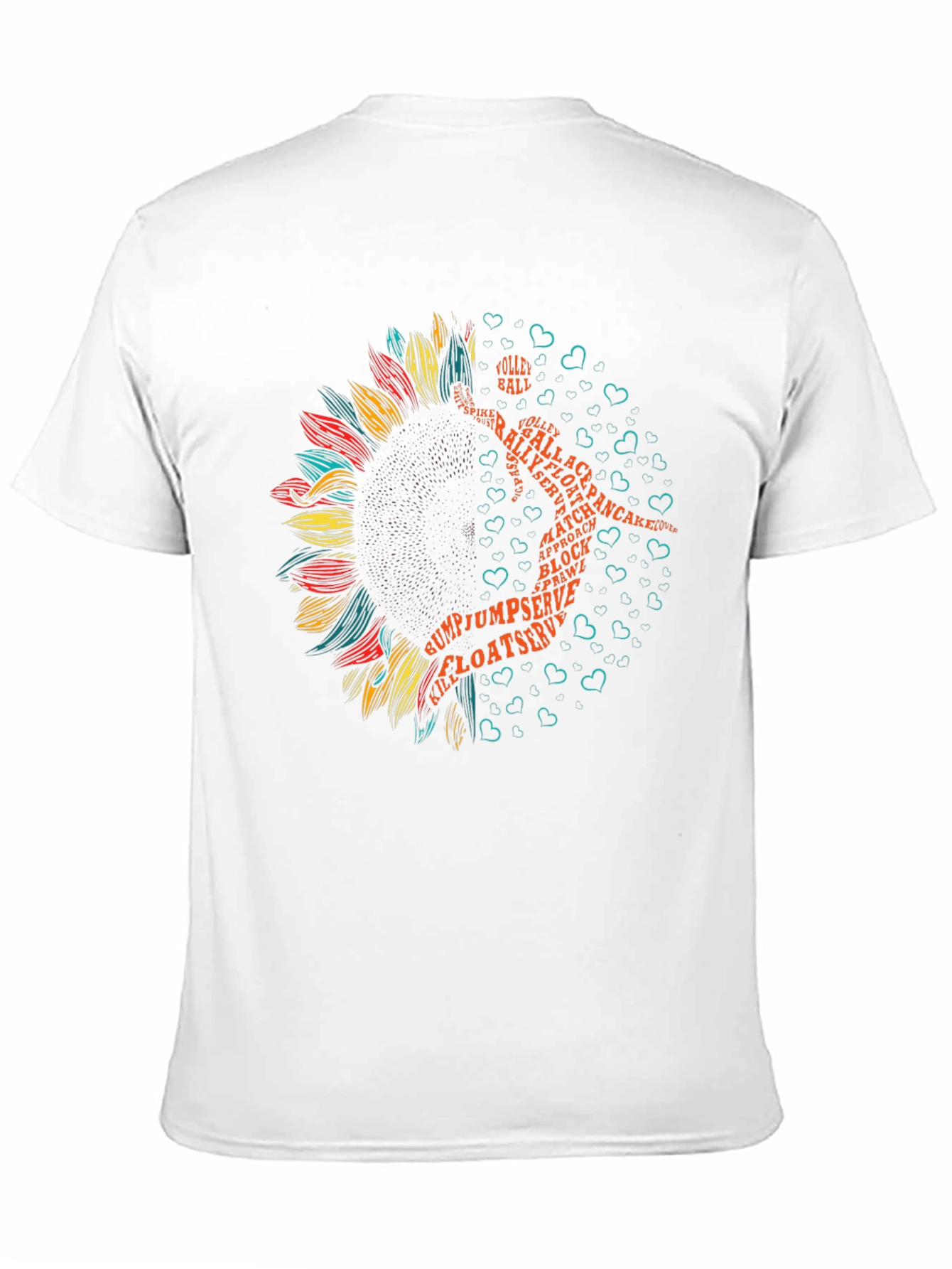 Volleyball Sunflower Graphic Tee - Sporty Style