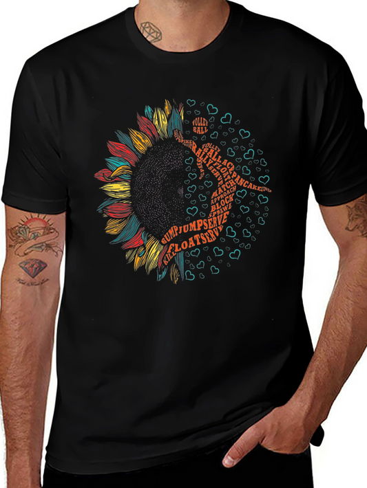 Volleyball Sunflower Graphic Tee - Sporty Style