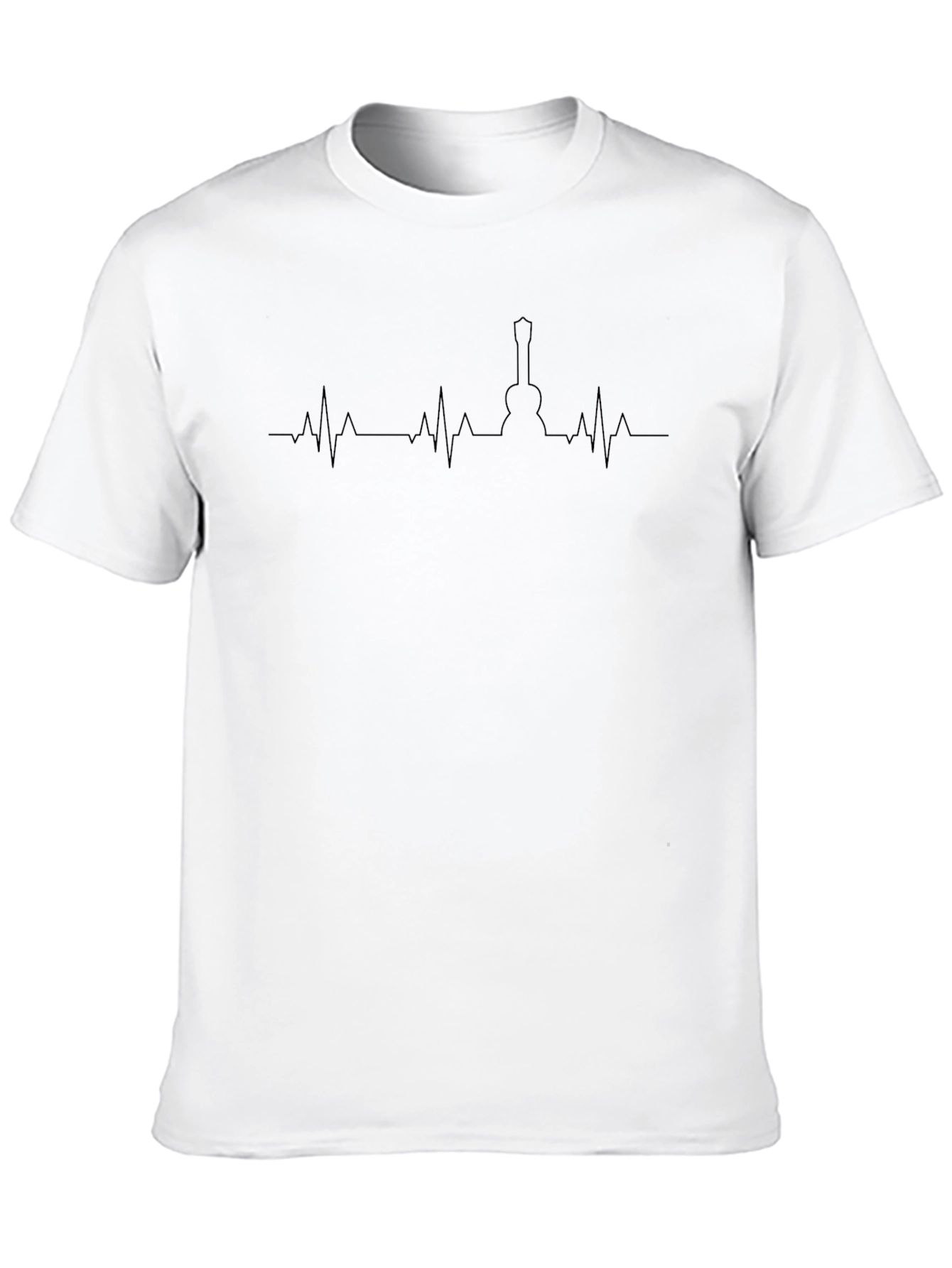 Guitar Heartbeat Graphic Tee - Music Lover Shirt
