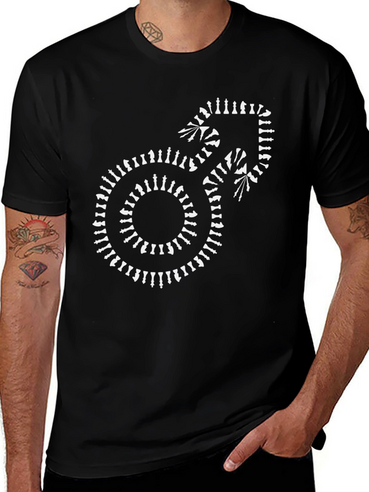 Chess Piece Male Symbol Graphic Tee - Black