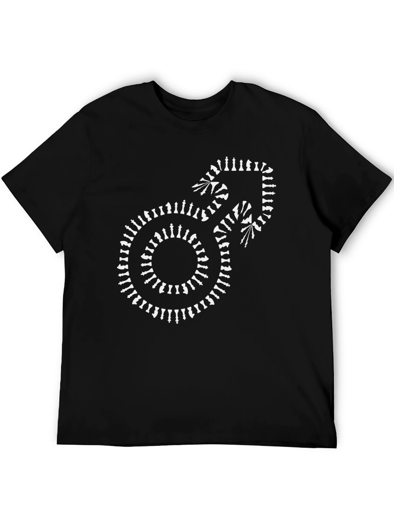 Chess Piece Male Symbol Graphic Tee - Black