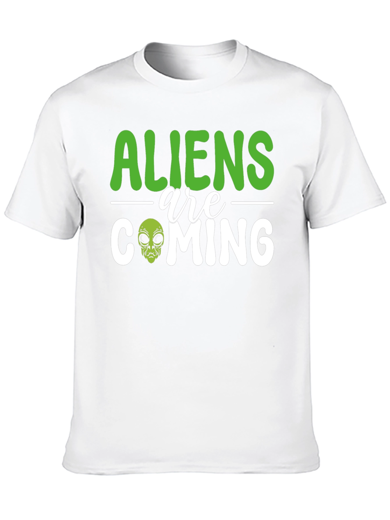 Aliens Are Coming Graphic T-Shirt - Black Cotton Tee