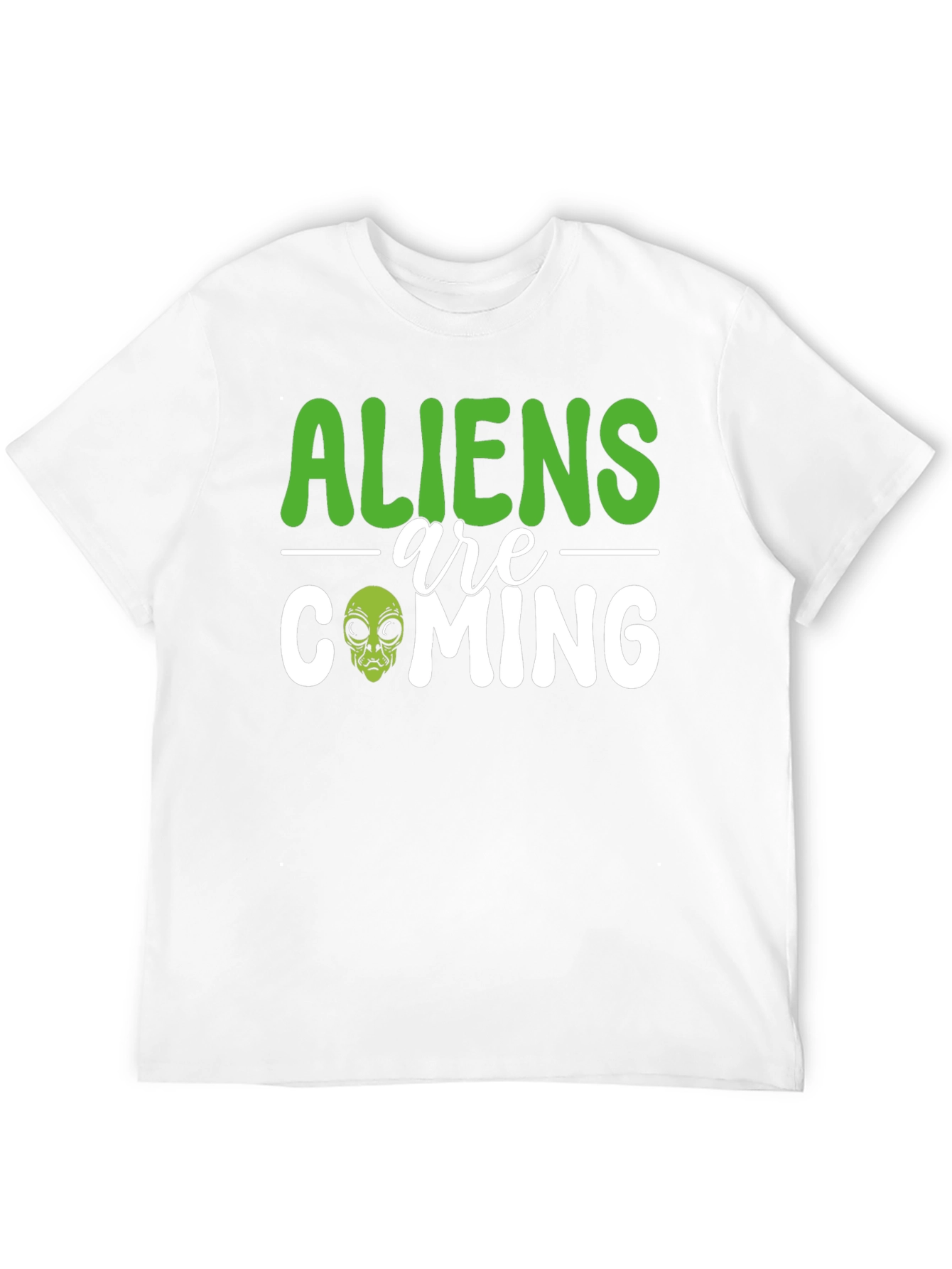 Aliens Are Coming Graphic T-Shirt - Black Cotton Tee