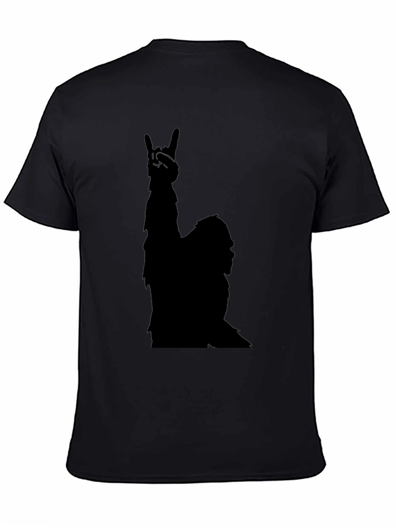 Rock On Llama Black T-Shirt