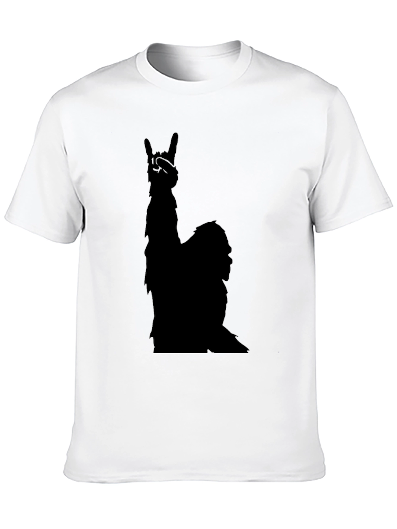 Rock On Llama Black T-Shirt