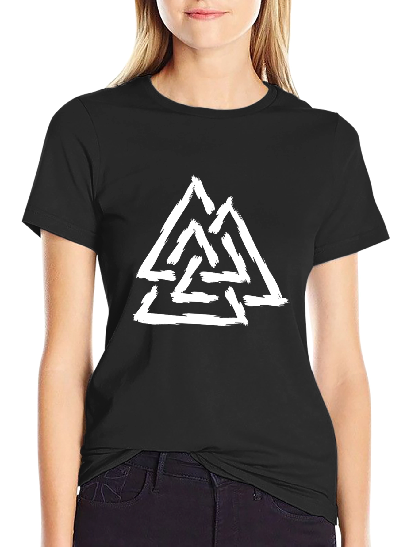 Valknut Viking Symbol Black T-Shirt