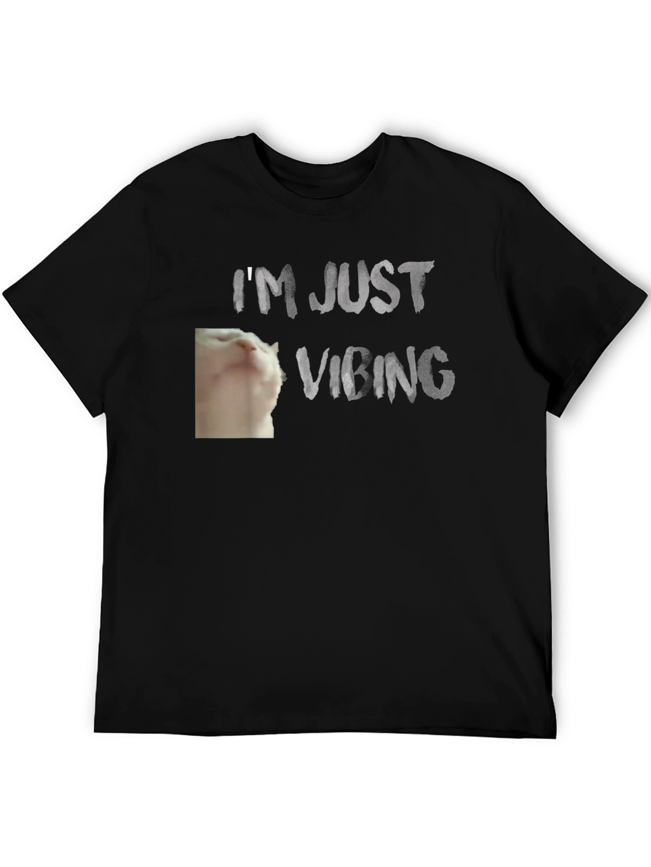 Im Just Vibing Cat T-Shirt - Relaxed Fit