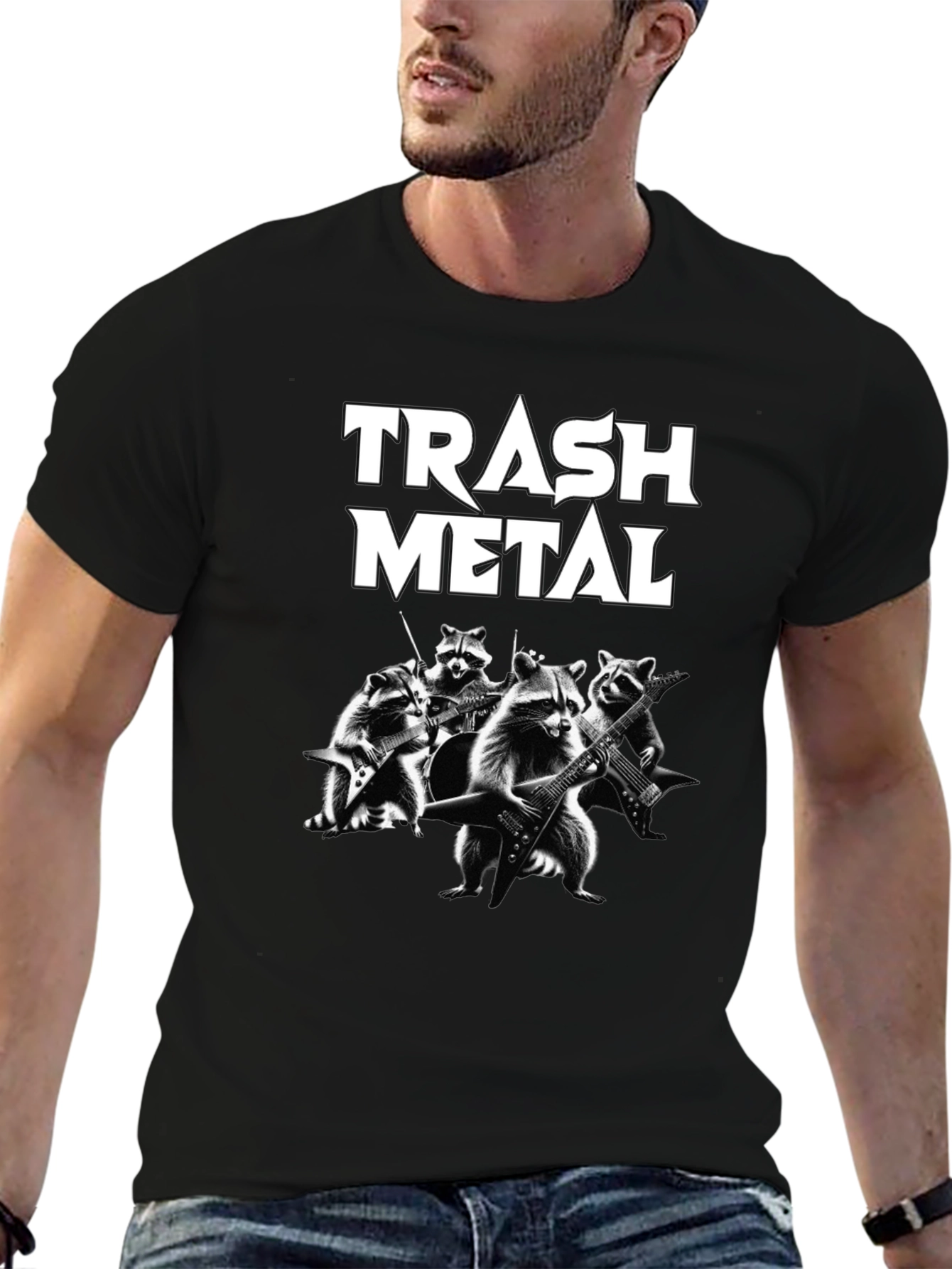 Trash Metal Raccoon Band T-Shirt