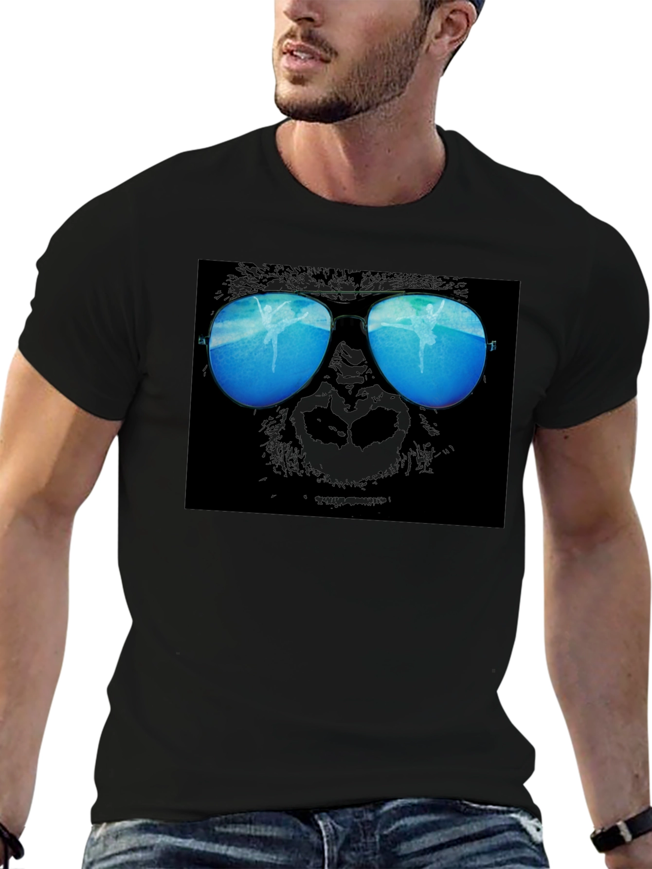 Cool Gorilla Shades Graphic T-Shirt