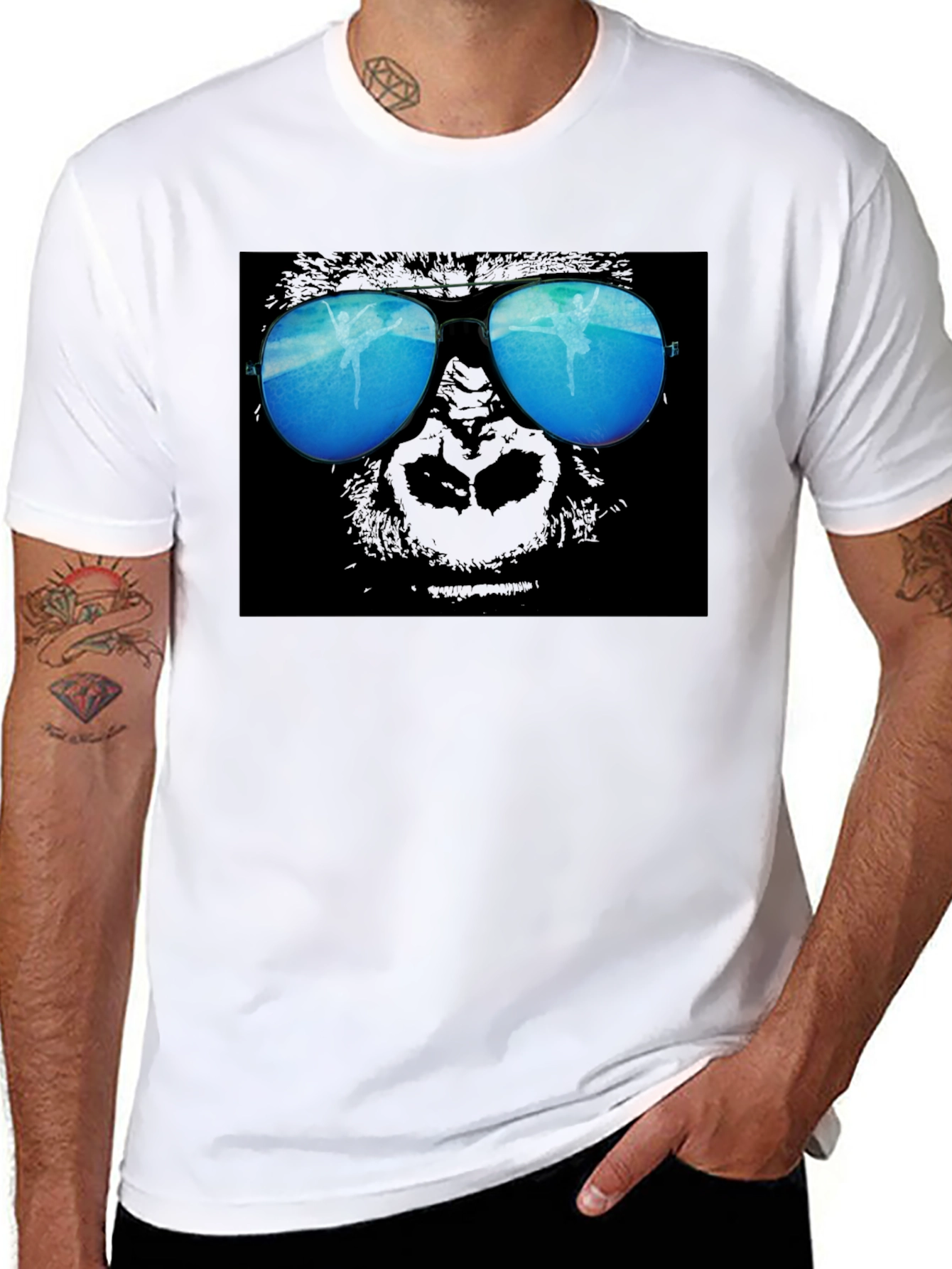 Cool Gorilla Shades Graphic T-Shirt