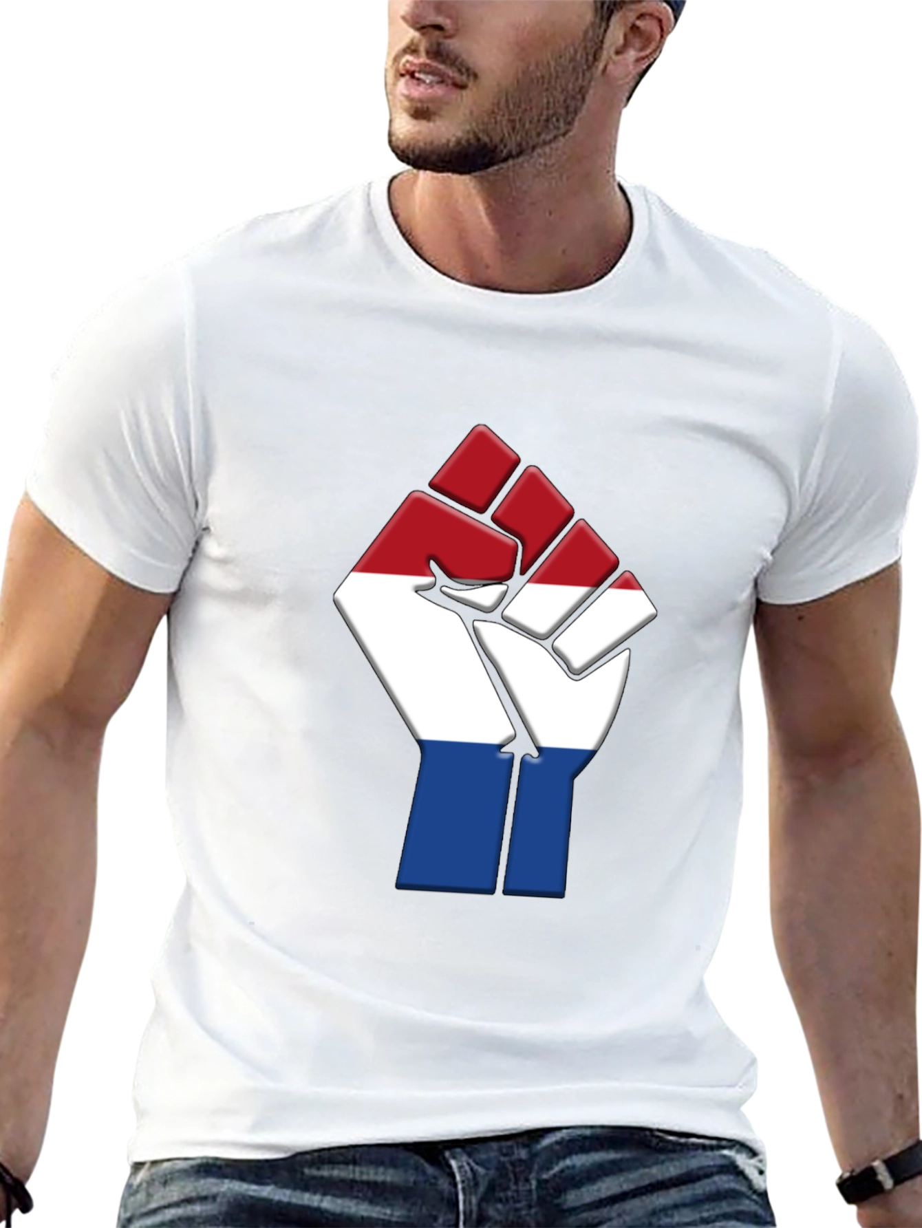 Netherlands Flag Fist T-Shirt - Black Pride Tee