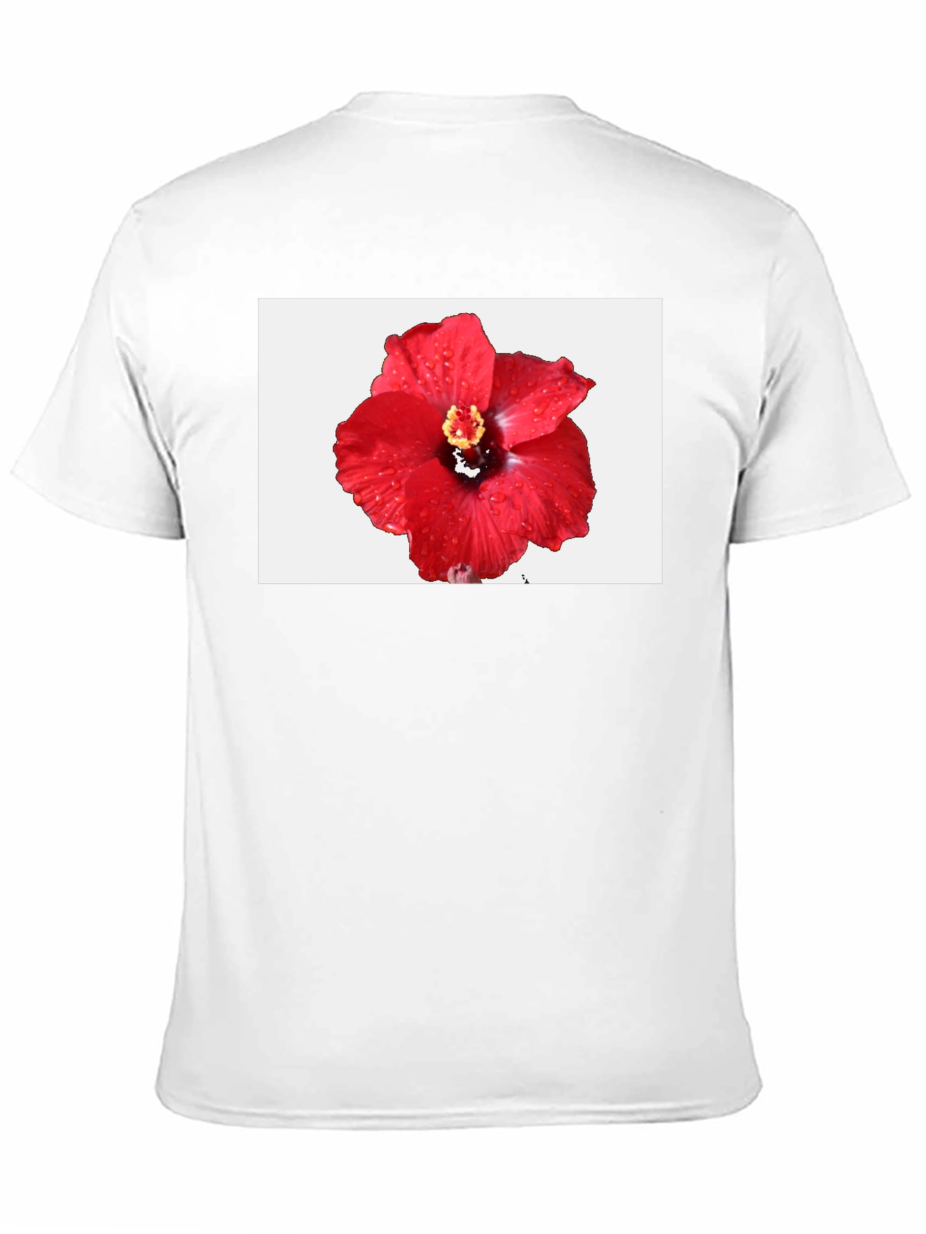 Hibiscus Flower T-Shirt - Black Cotton Tee