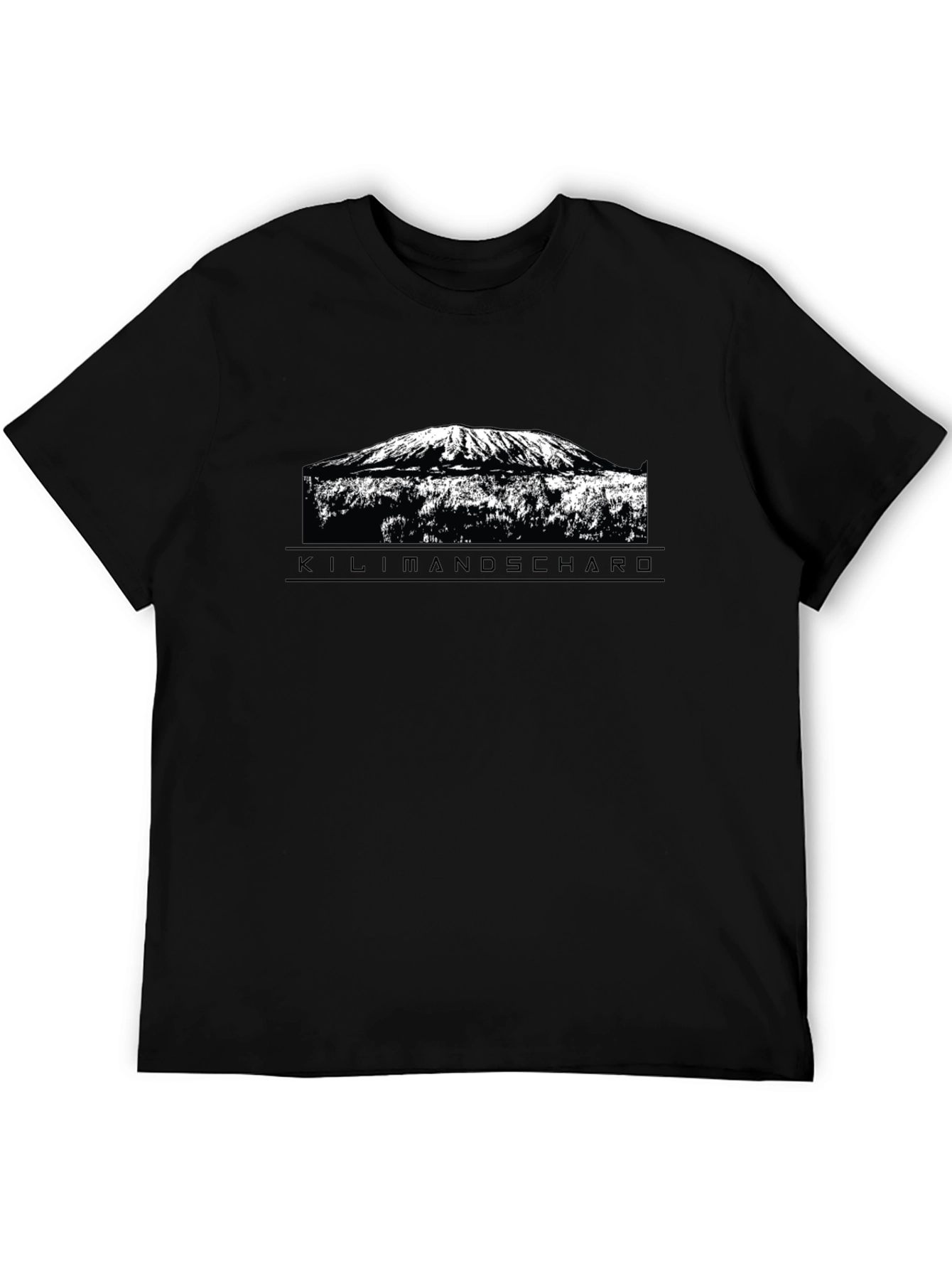 Kilimanjaro Mountain Graphic Tee - Black