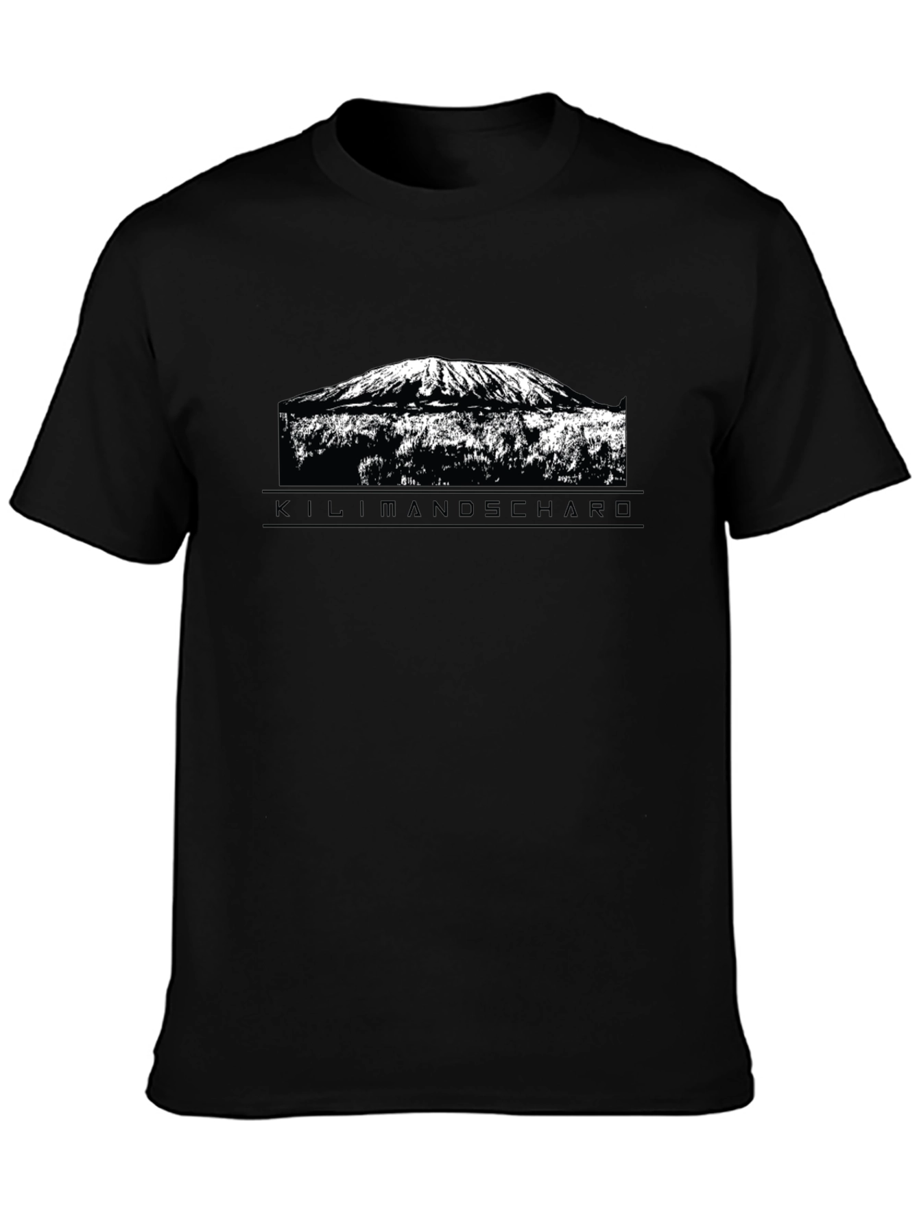 Kilimanjaro Mountain Graphic Tee - Black