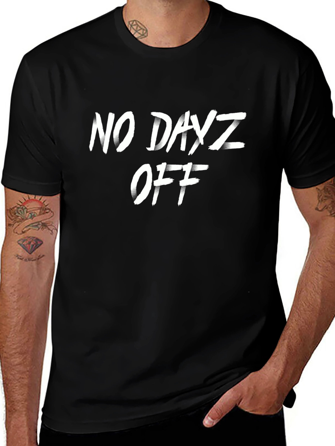 No Dayz Off Graphic Tee - Black Cotton