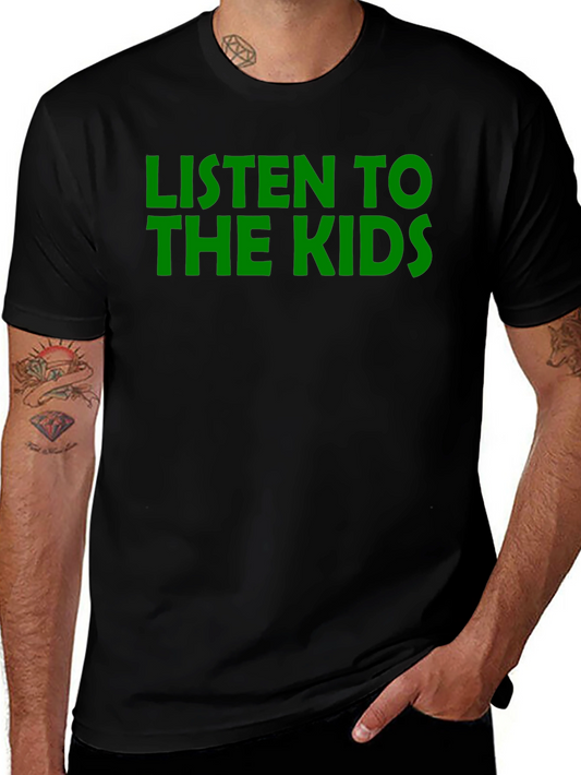 Listen To The Kids Graphic Tee - Black