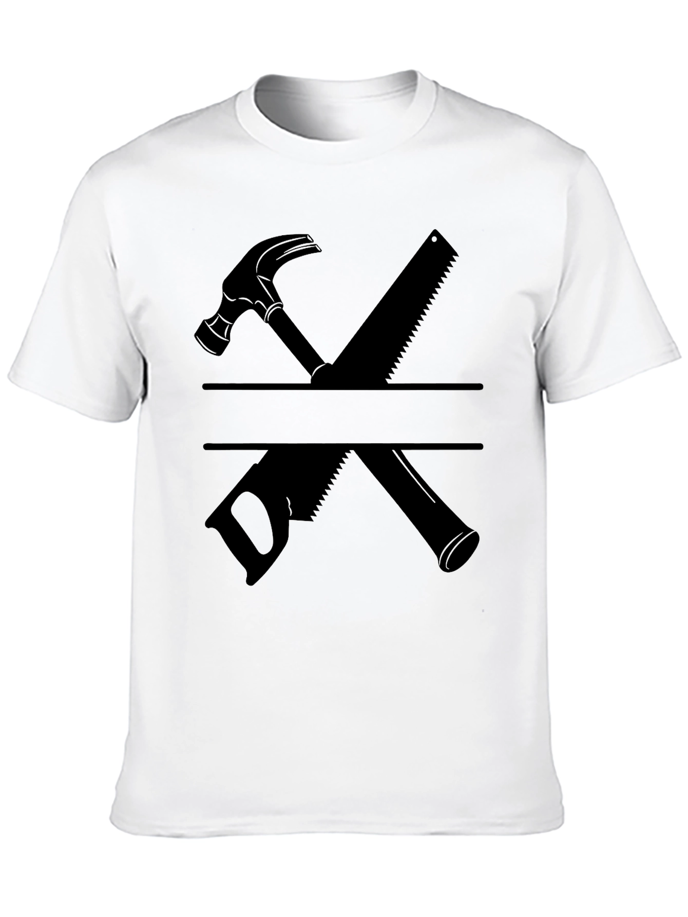 Carpenter Hammer and Saw Graphic T-Shirt
