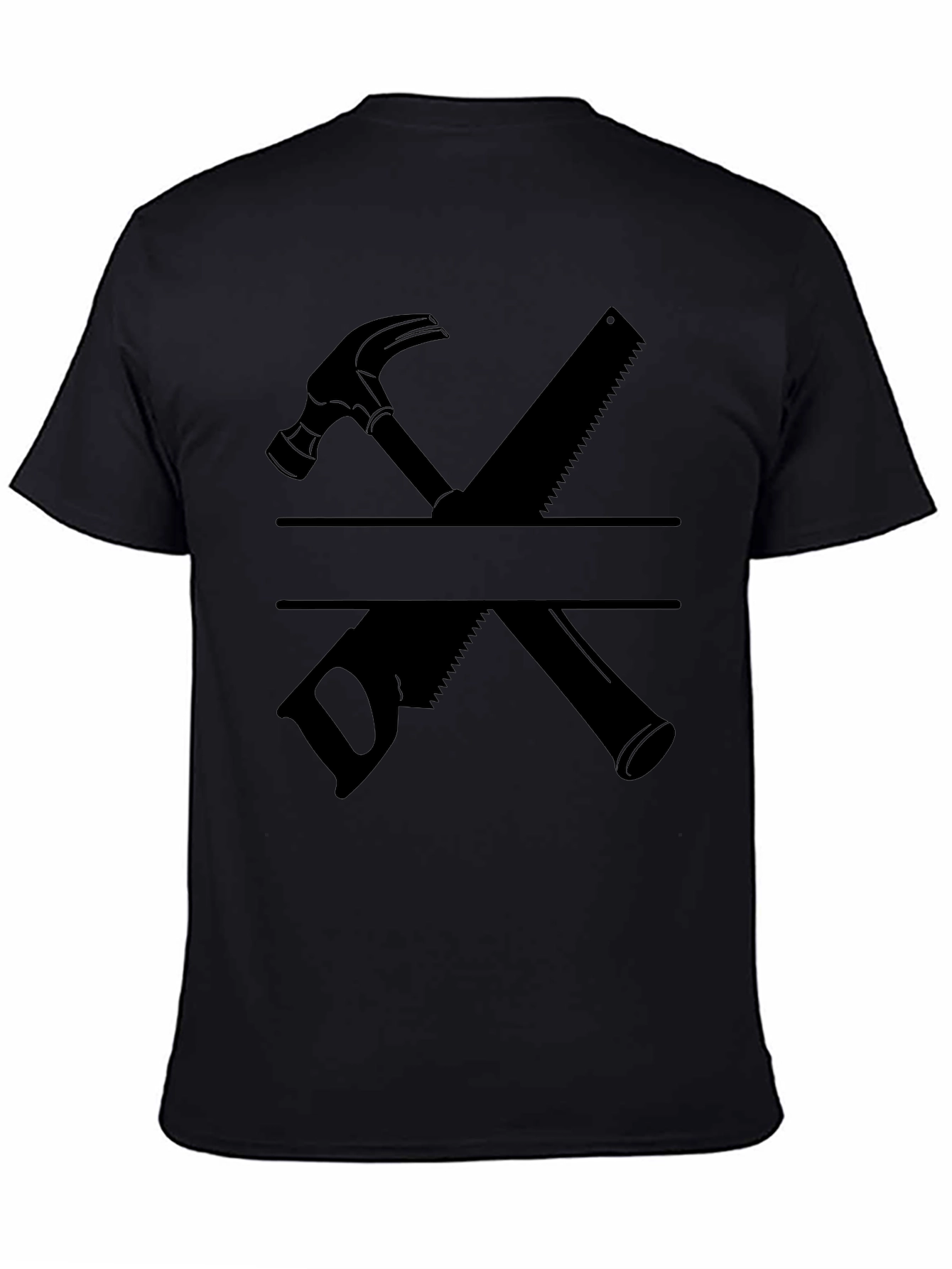 Carpenter Hammer and Saw Graphic T-Shirt