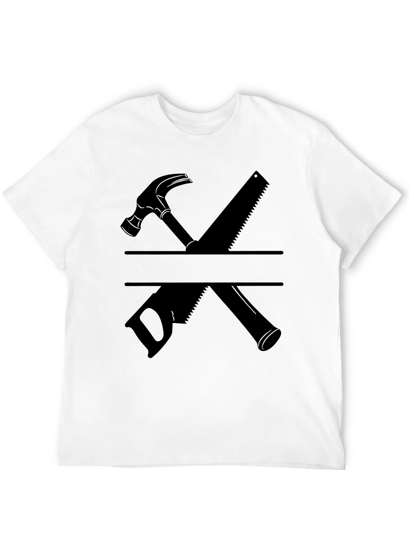 Carpenter Hammer and Saw Graphic T-Shirt
