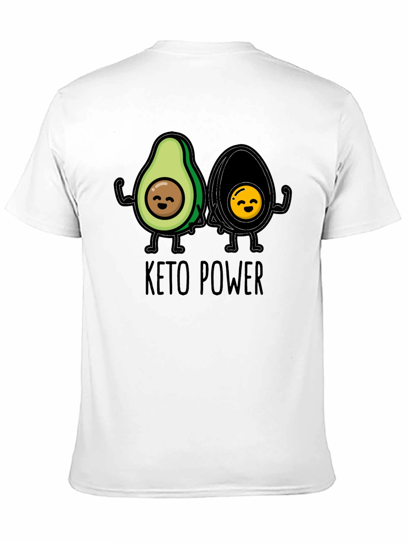 Keto Power Avocado Graphic Black T-Shirt