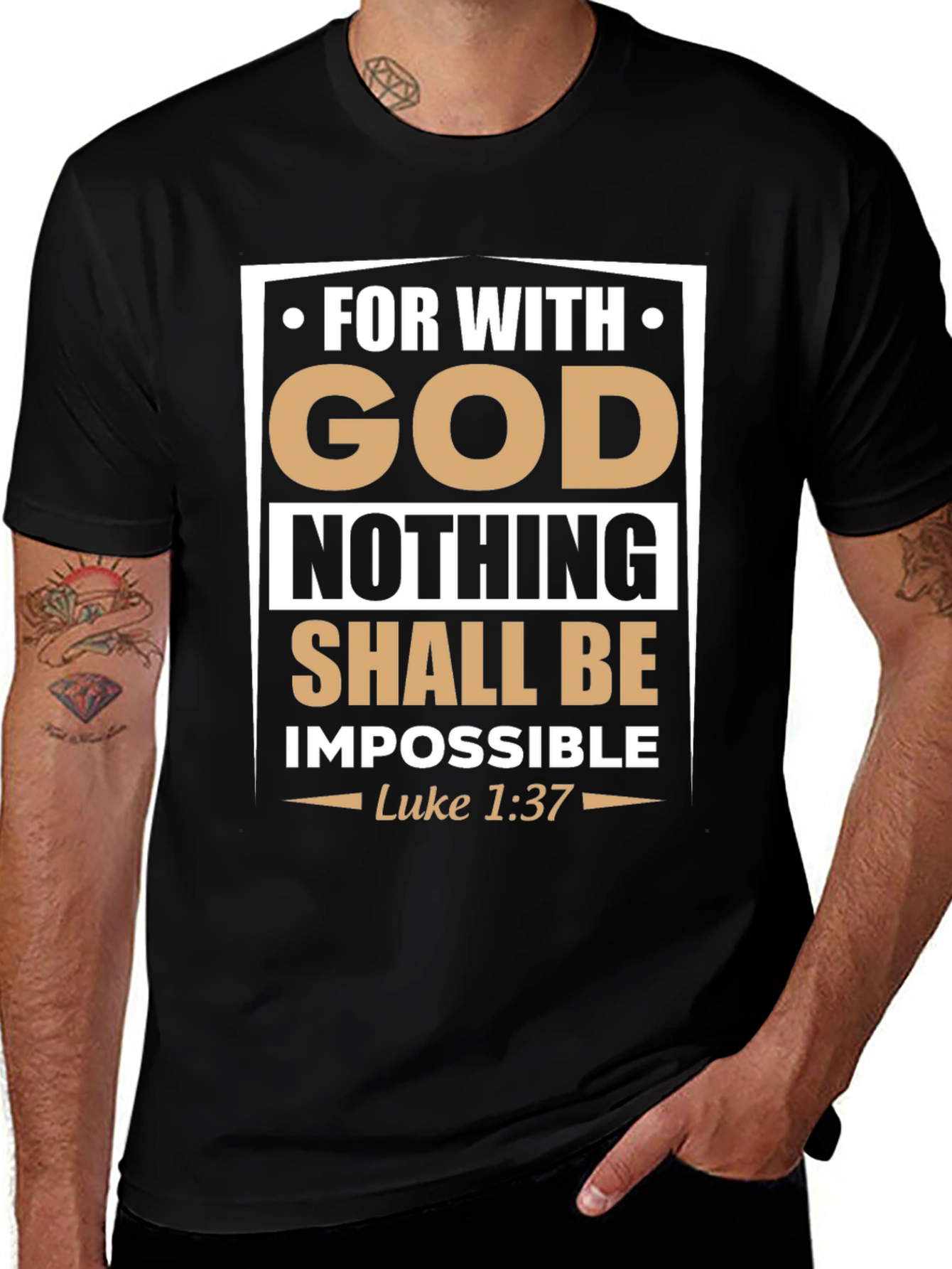 Faith-Based Graphic Tee: With God Nothing Is Impossible