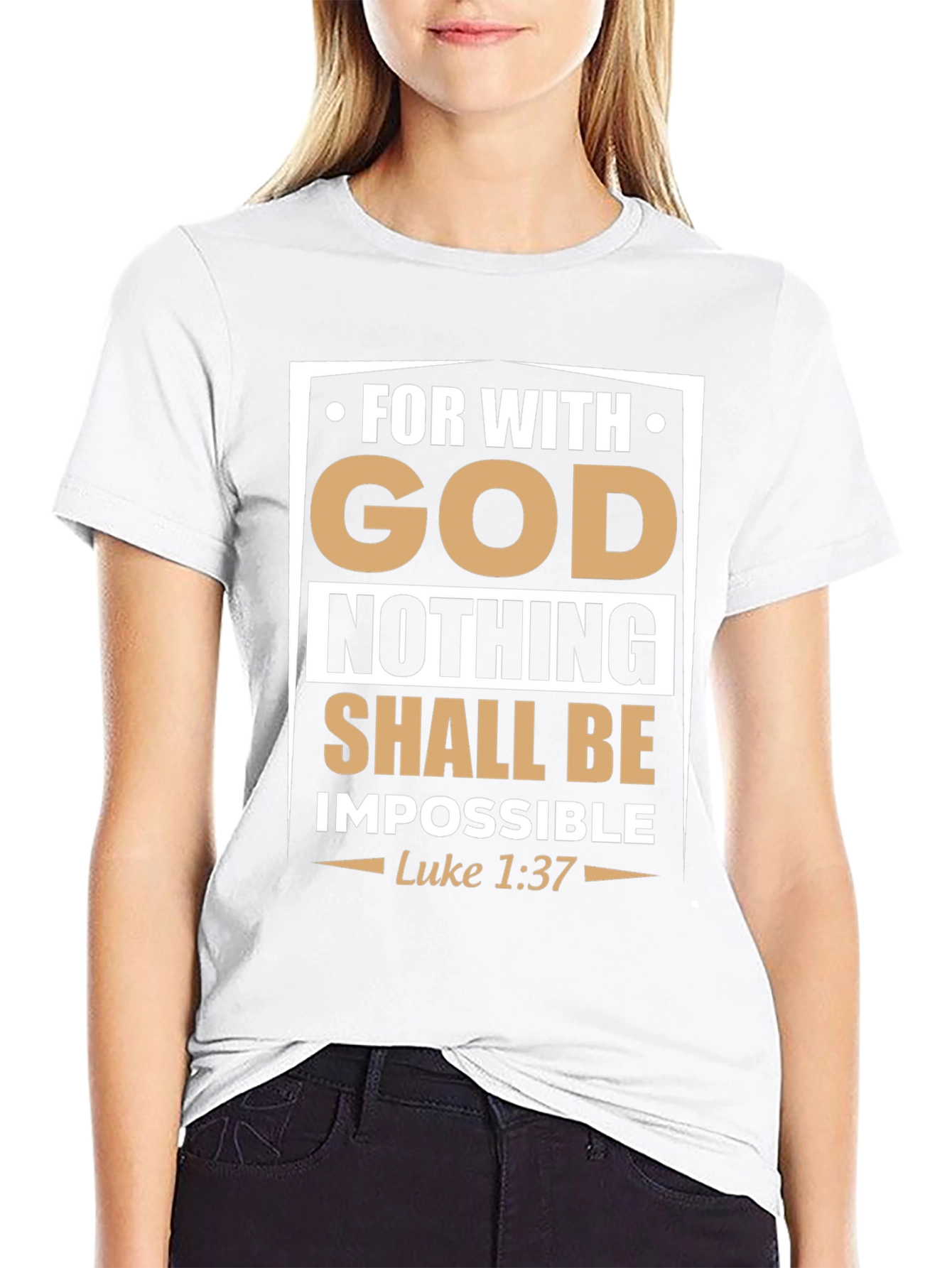 Faith-Based Graphic Tee: With God Nothing Is Impossible