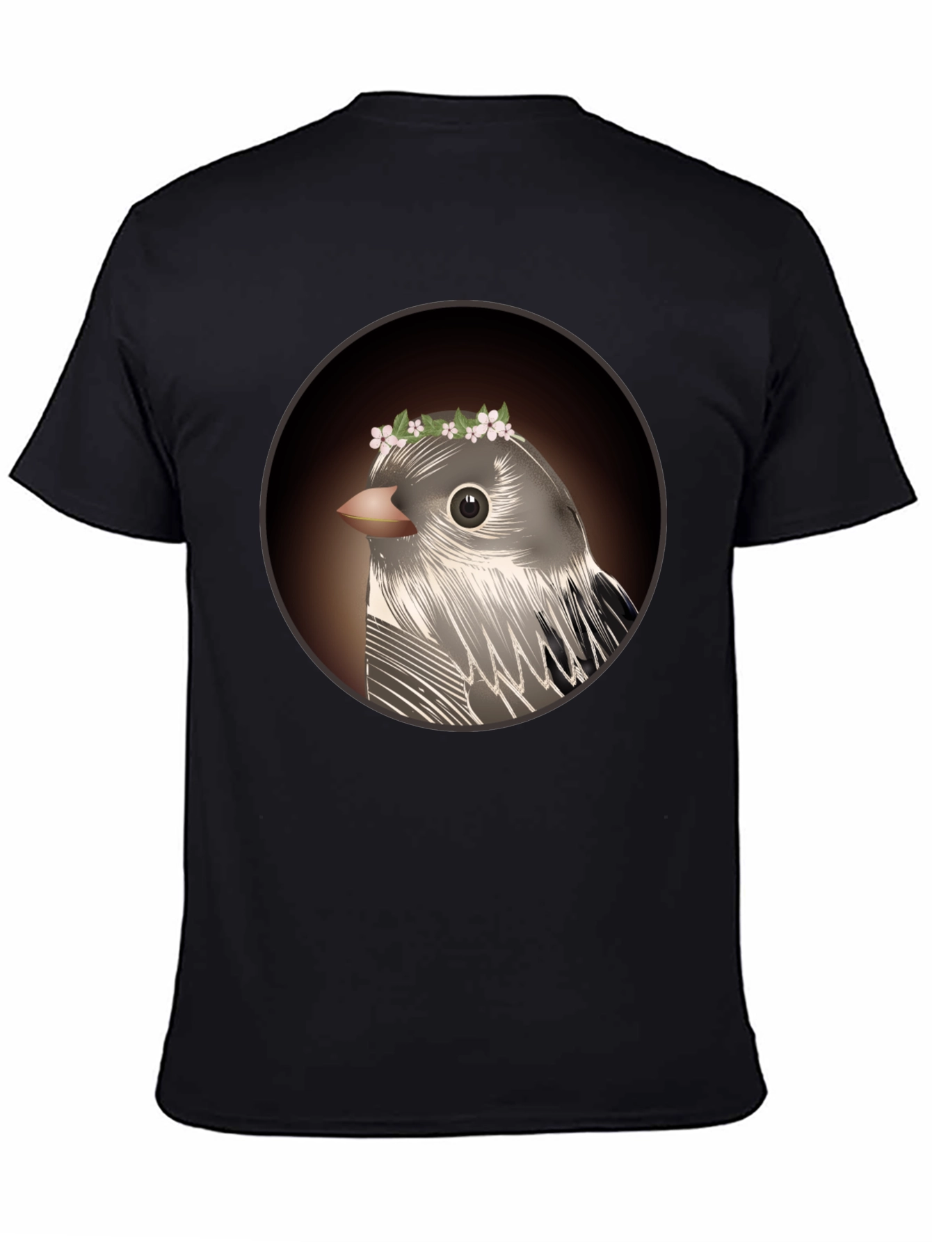 Bird with Flower Crown Graphic Tee - Unisex