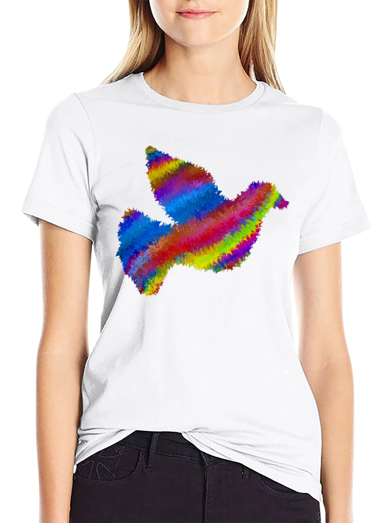 Rainbow Dove Graphic T-Shirt - Peace & Pride