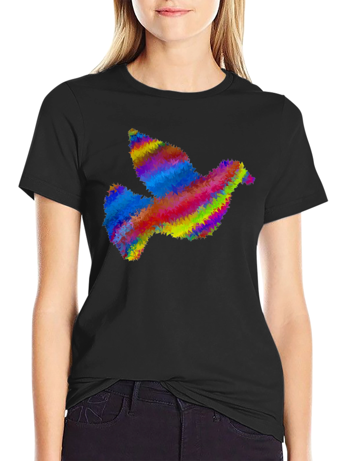 Rainbow Dove Graphic T-Shirt - Peace & Pride