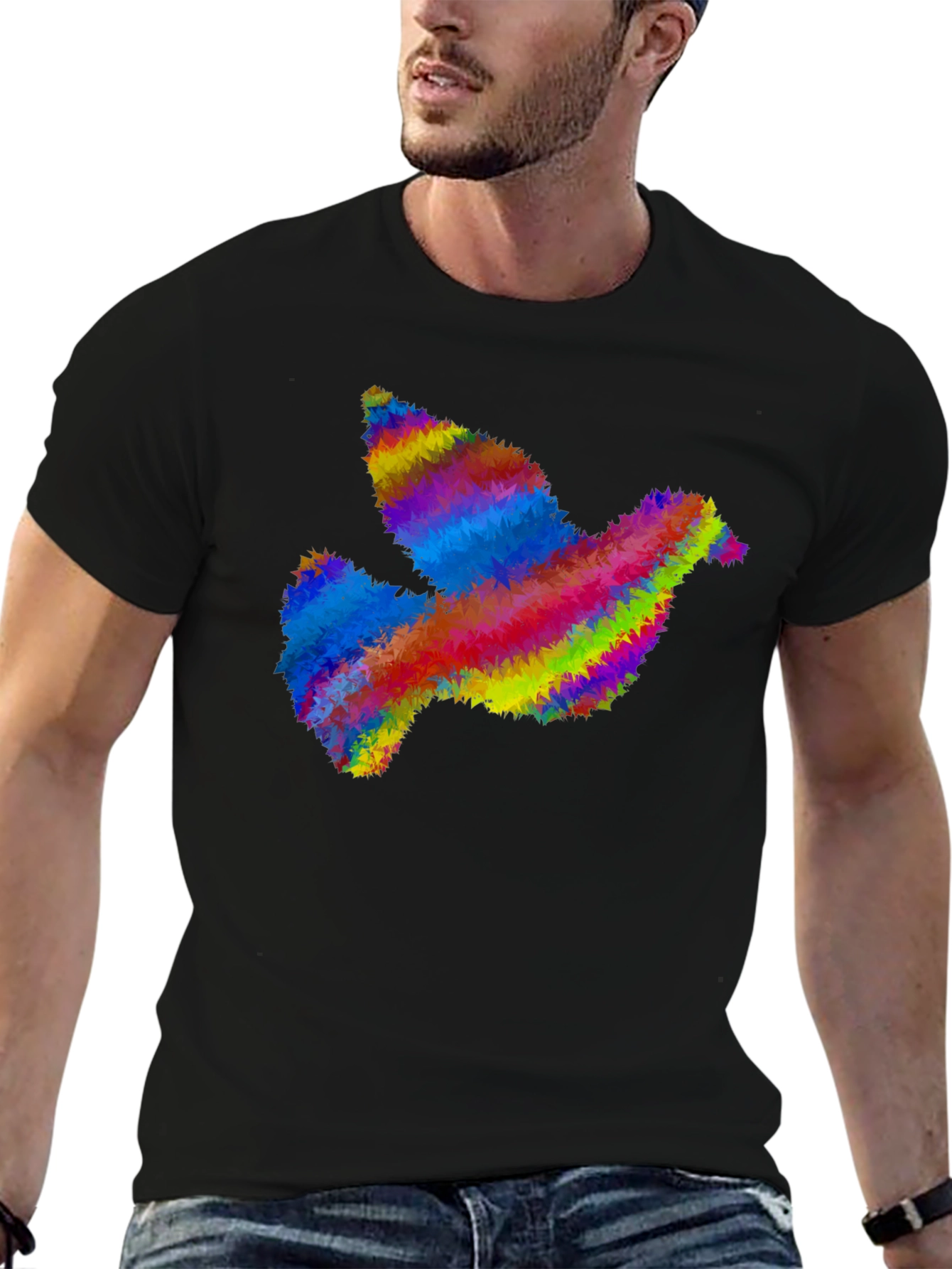 Rainbow Dove Graphic T-Shirt - Peace & Pride