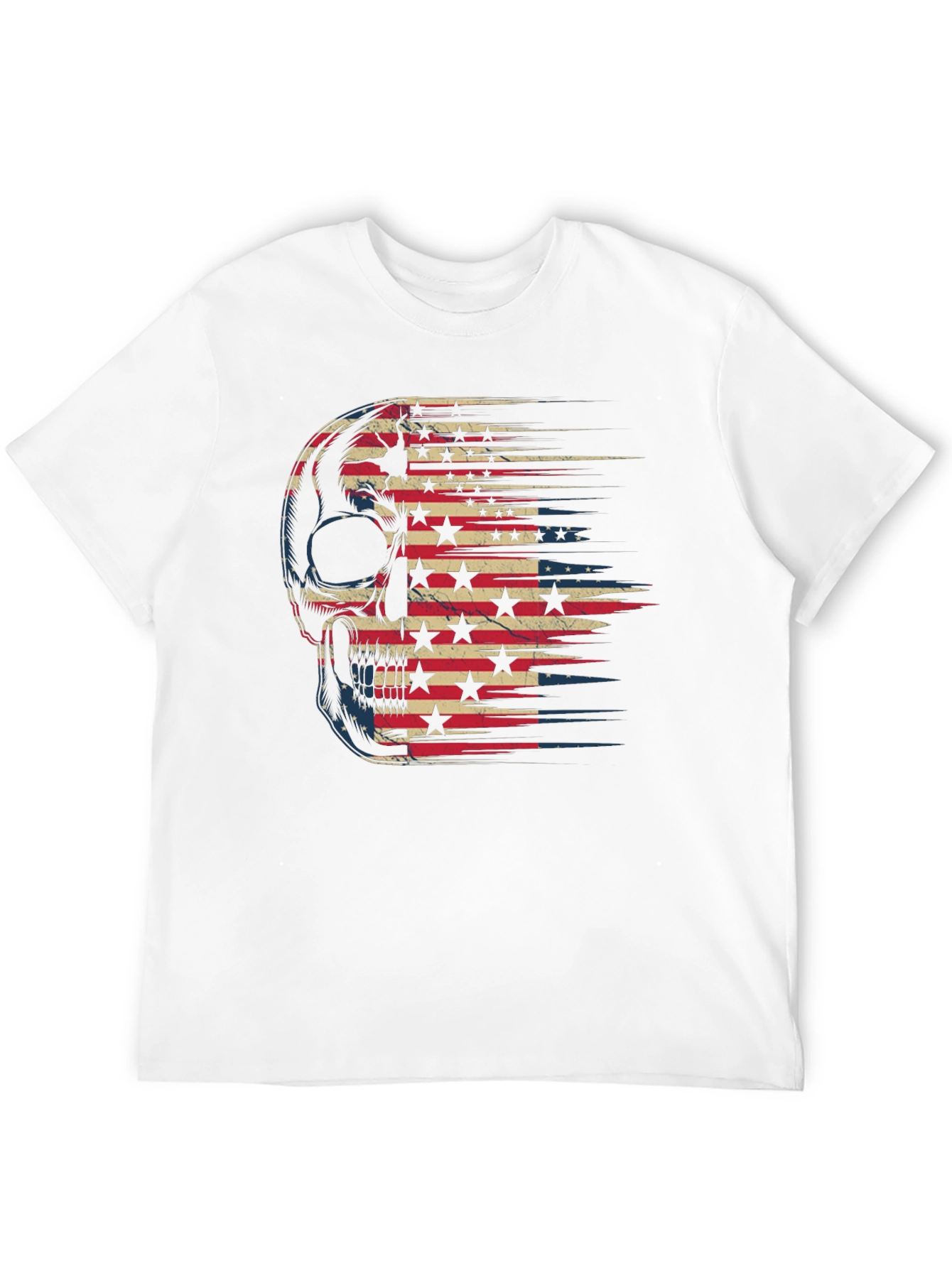 American Flag Skull Graphic T-Shirt